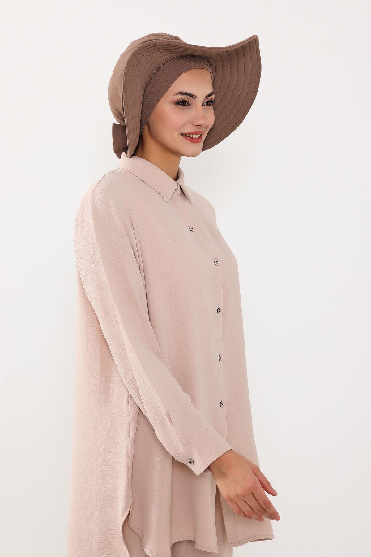 Çıkarılabilir Arkası Fiyonklu Aerobin Şapkalı Bone Türban,S-4A