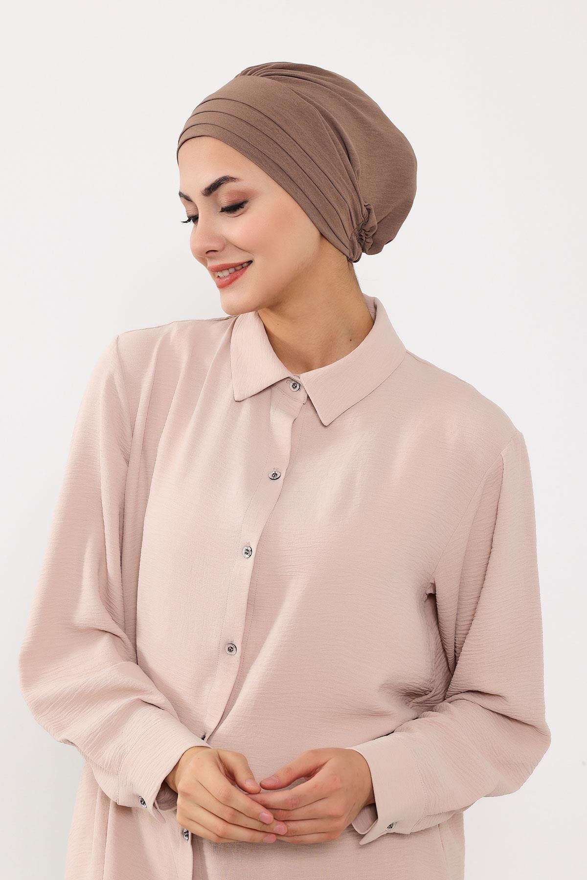 Çıkarılabilir Arkası Fiyonklu Aerobin Şapkalı Bone Türban,S-4A