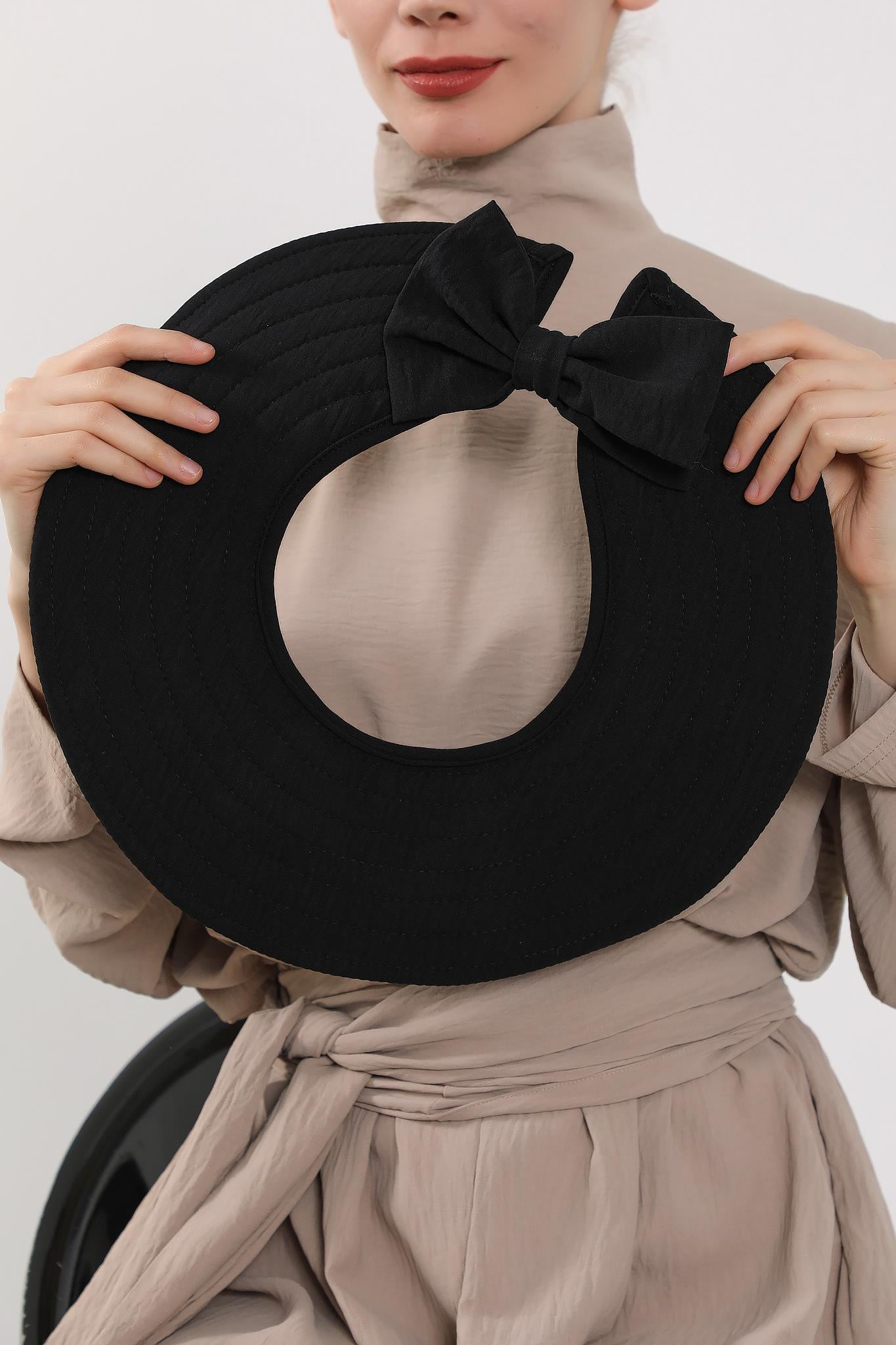 Çıkarılabilir Arkası Fiyonklu Aerobin Şapkalı Bone Türban,S-4A