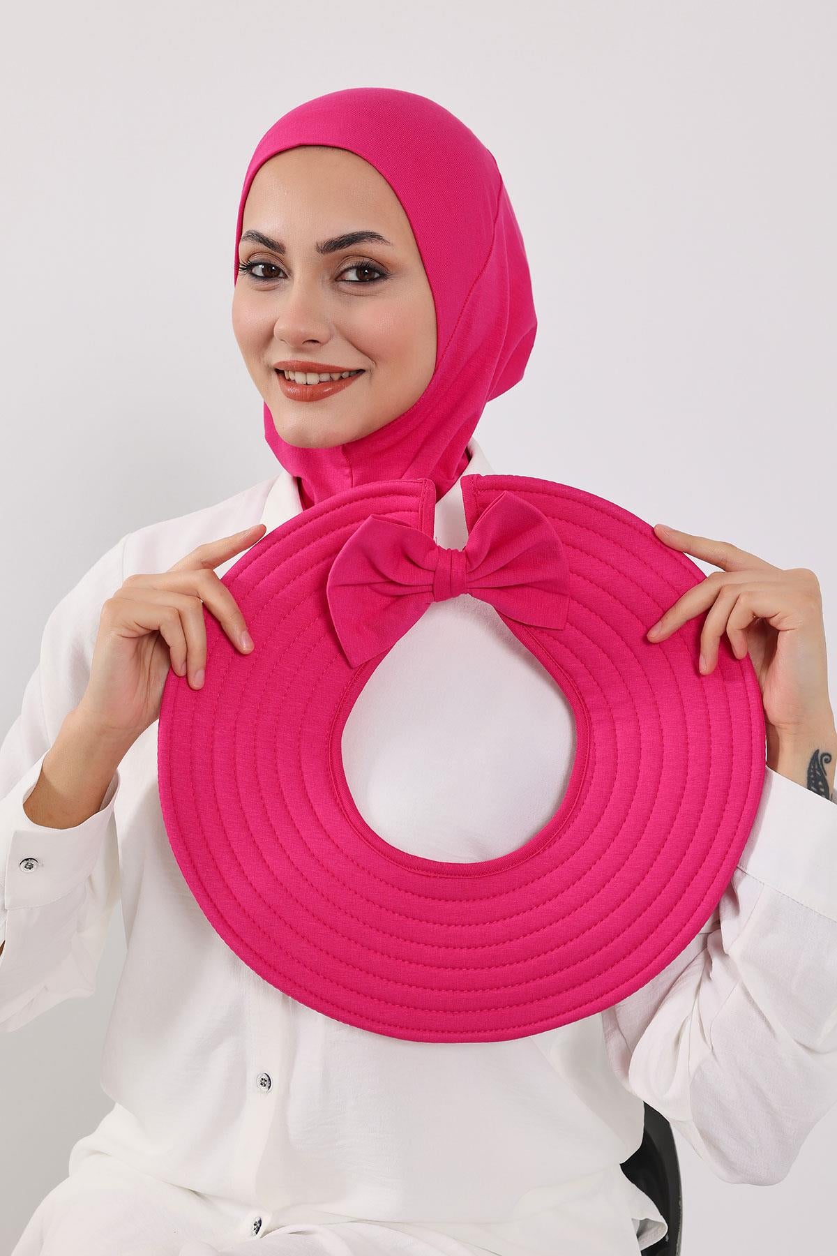 Çıkarılabilir Arkası Fiyonklu Şapkalı Ninja Bone Türban,S-5
