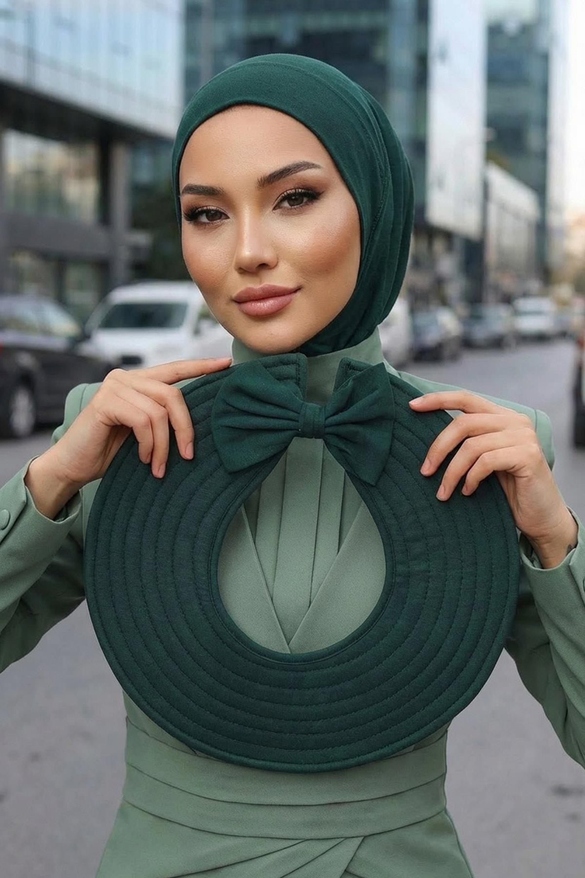 Çıkarılabilir Arkası Fiyonklu Şapkalı Ninja Bone Türban,S-5