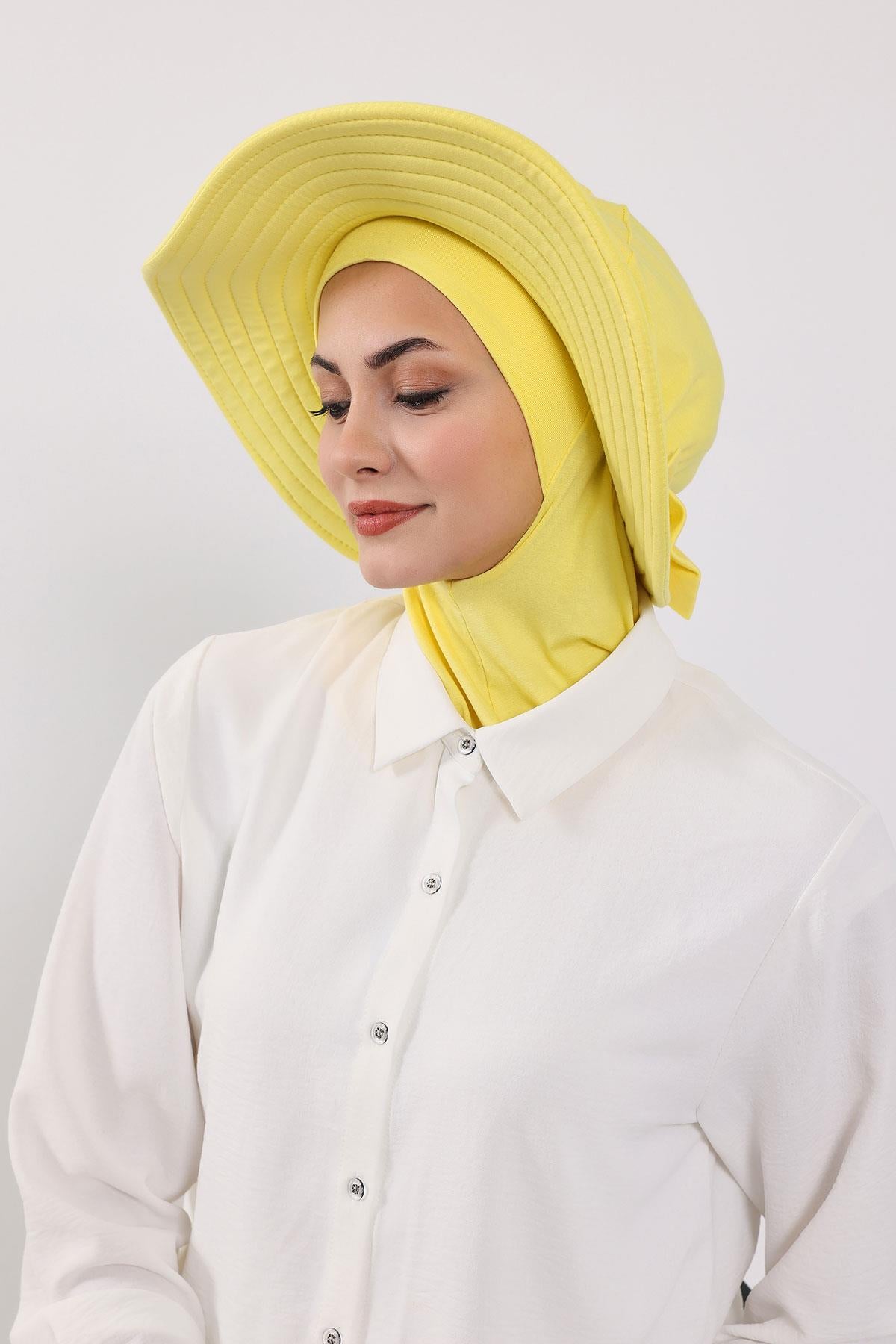 Çıkarılabilir Arkası Fiyonklu Şapkalı Ninja Bone Türban,S-5