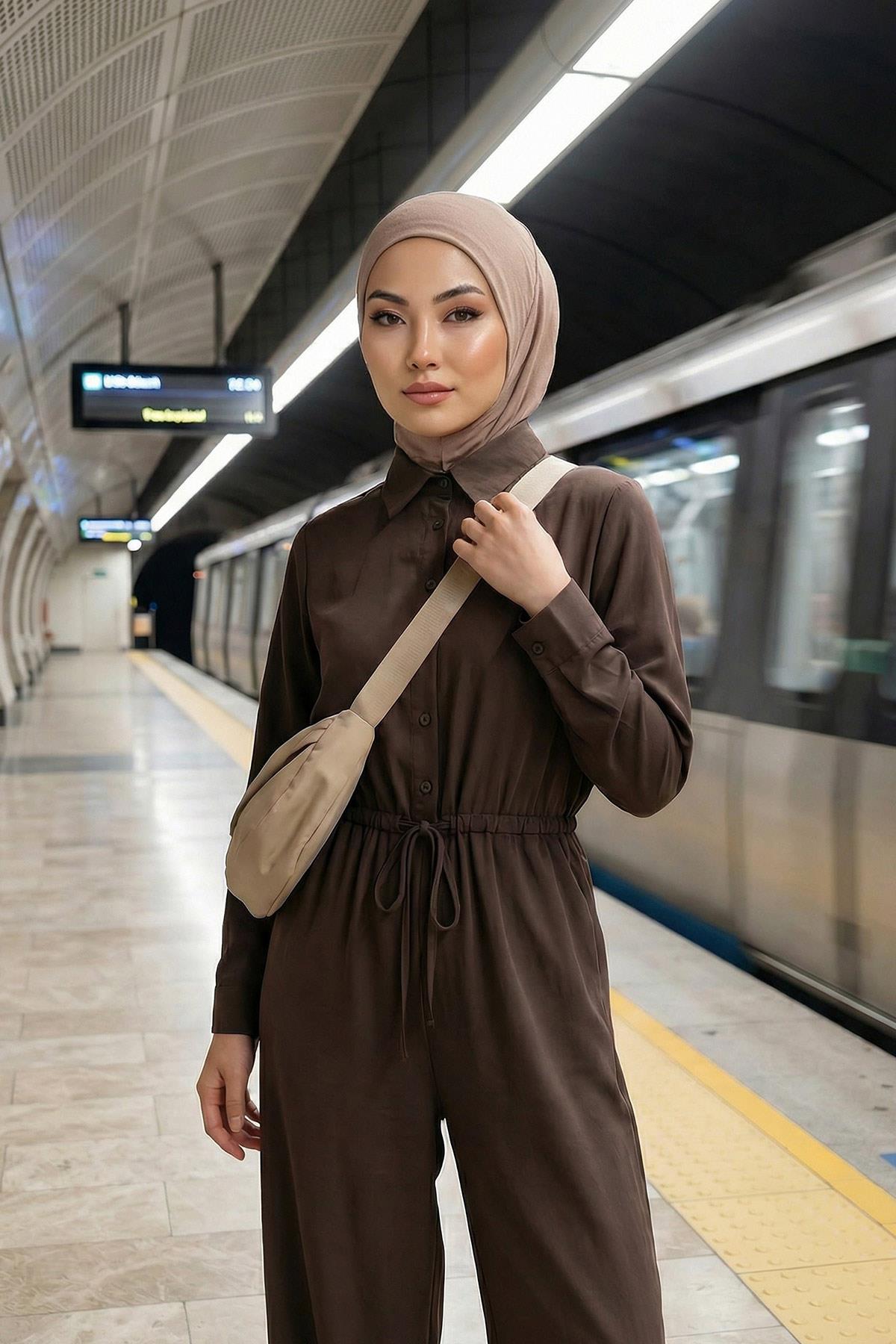 Çıkarılabilir Arkası Fiyonklu Şapkalı Ninja Bone Türban,S-5
