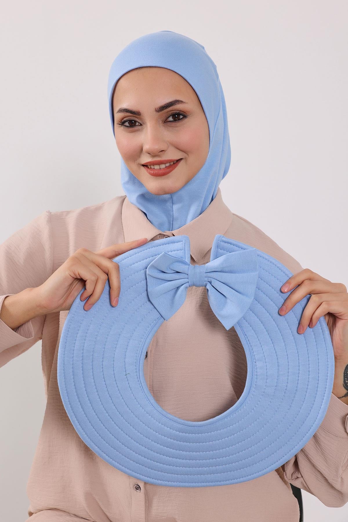 Çıkarılabilir Arkası Fiyonklu Şapkalı Ninja Bone Türban,S-5