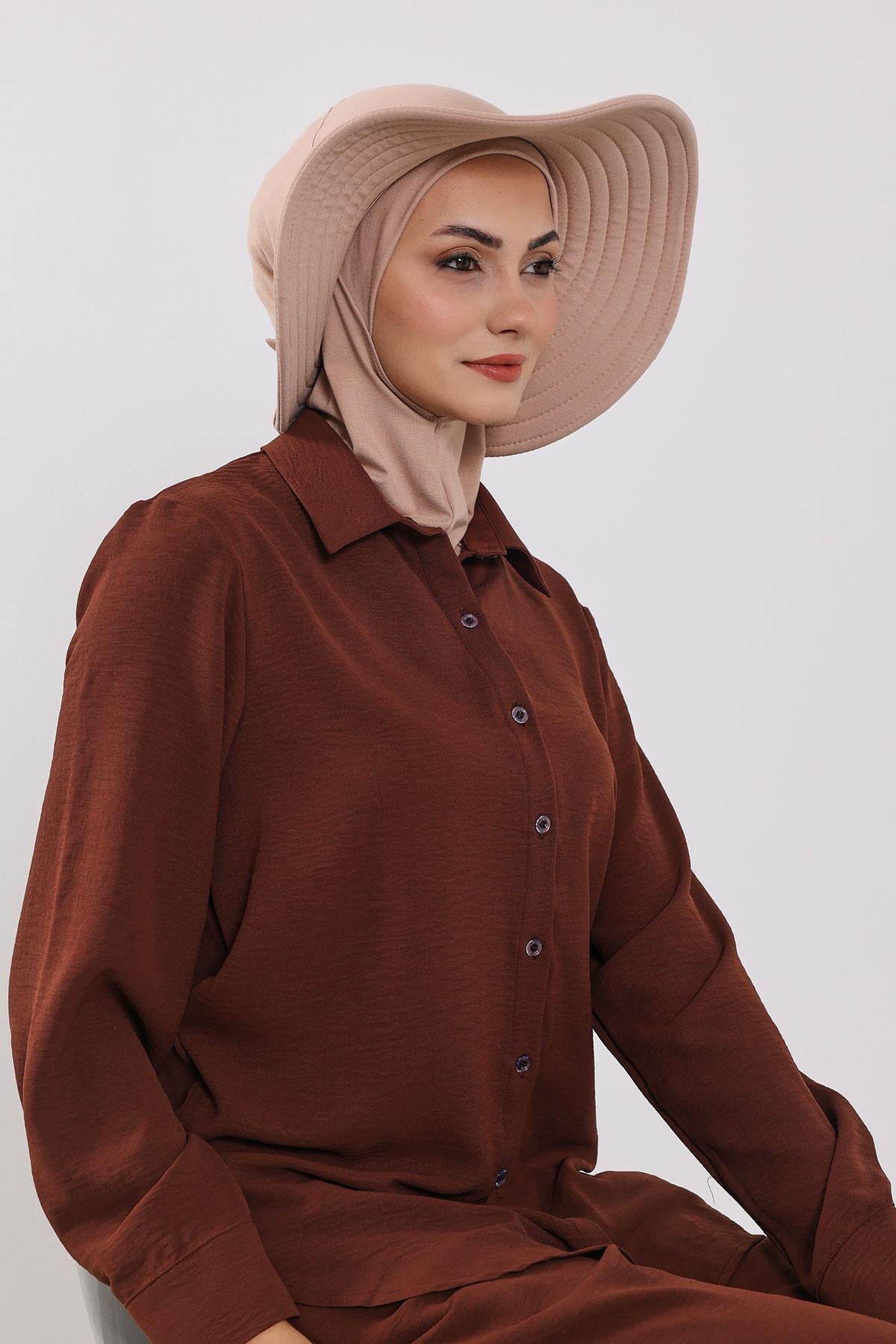 Çıkarılabilir Arkası Fiyonklu Şapkalı Ninja Bone Türban,S-5