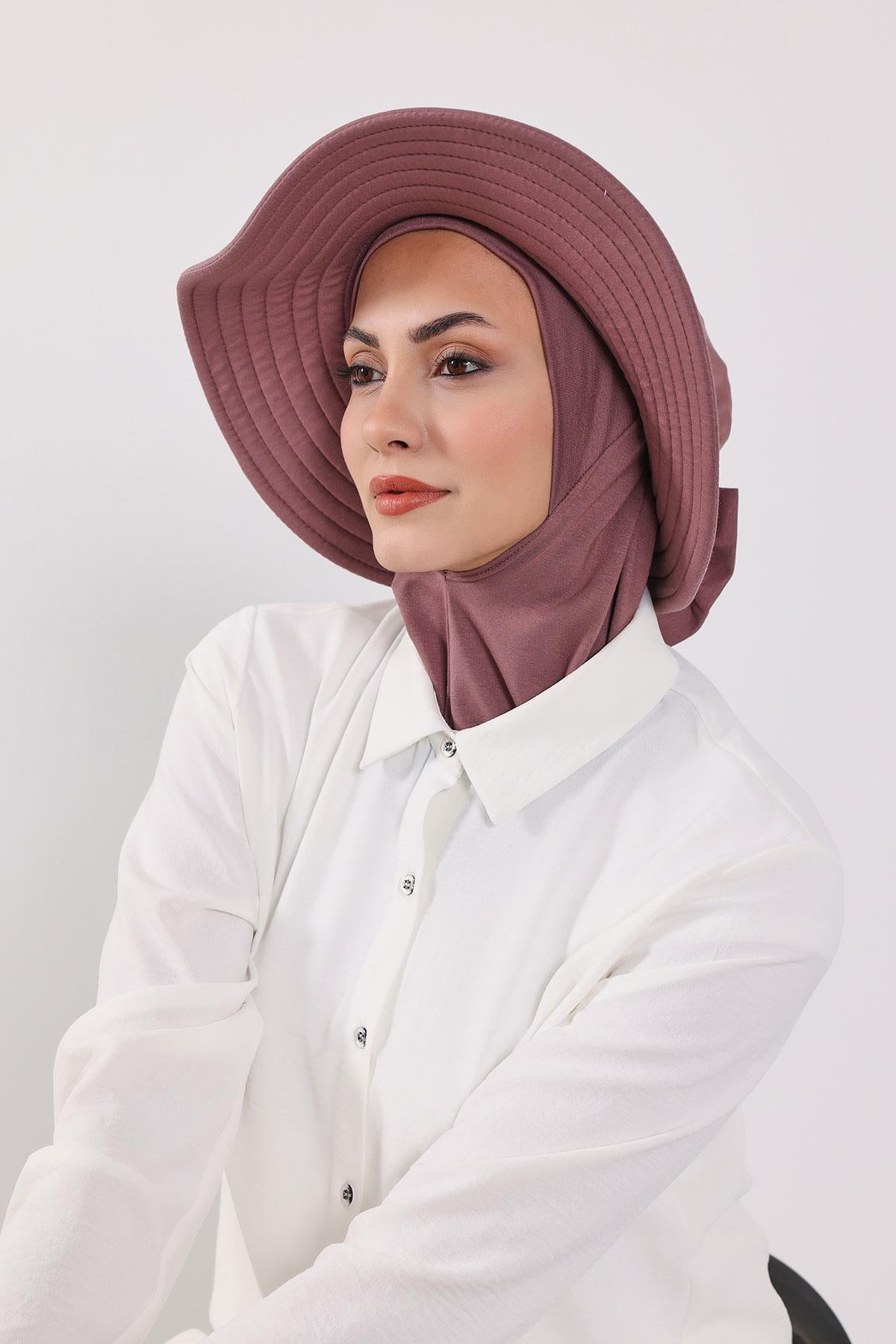 Çıkarılabilir Arkası Fiyonklu Şapkalı Ninja Bone Türban,S-5