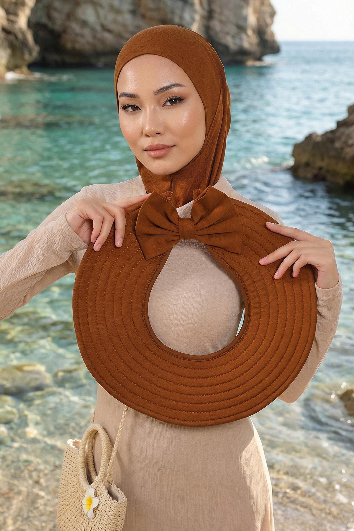 Çıkarılabilir Arkası Fiyonklu Şapkalı Ninja Bone Türban,S-5