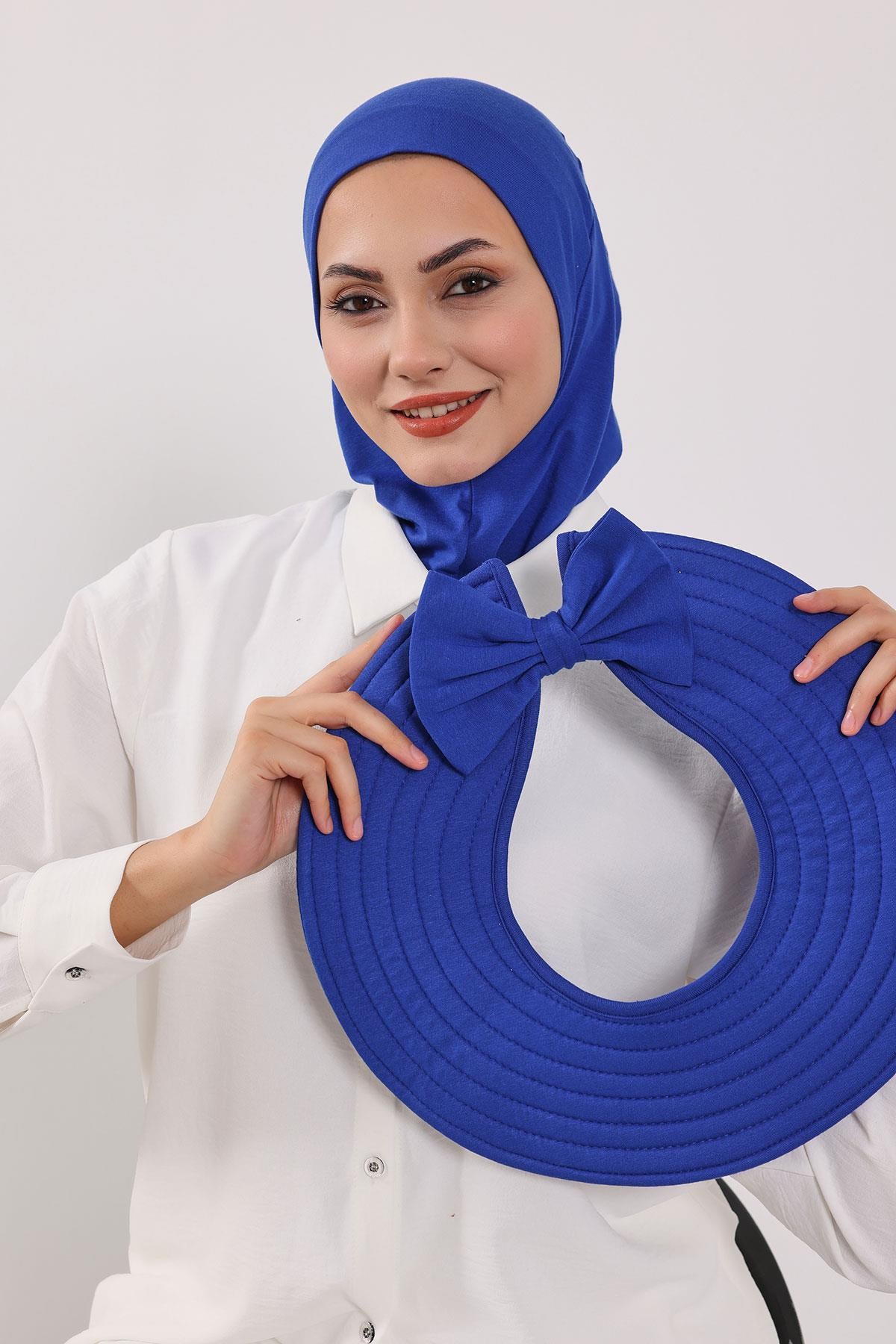 Çıkarılabilir Arkası Fiyonklu Şapkalı Ninja Bone Türban,S-5