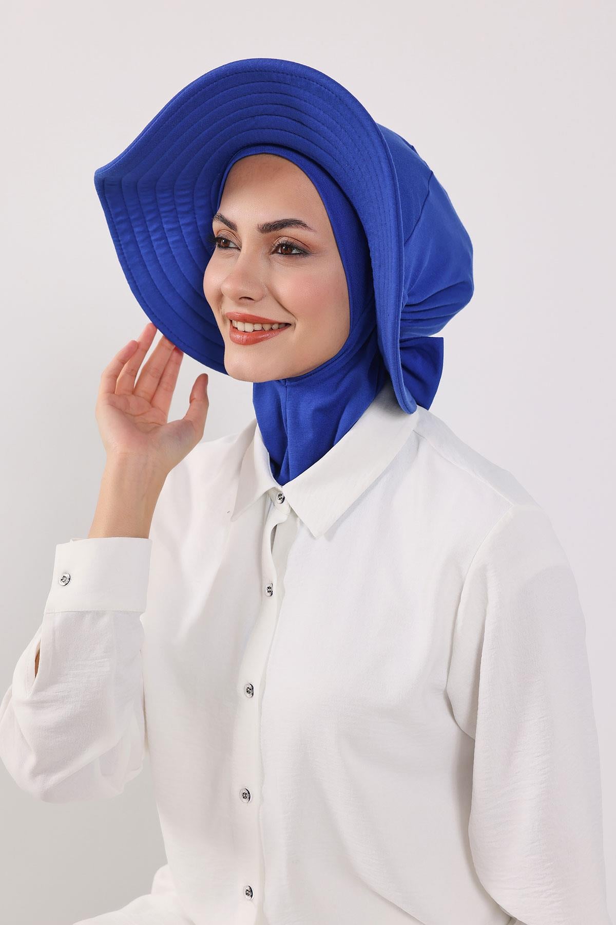 Çıkarılabilir Arkası Fiyonklu Şapkalı Ninja Bone Türban,S-5
