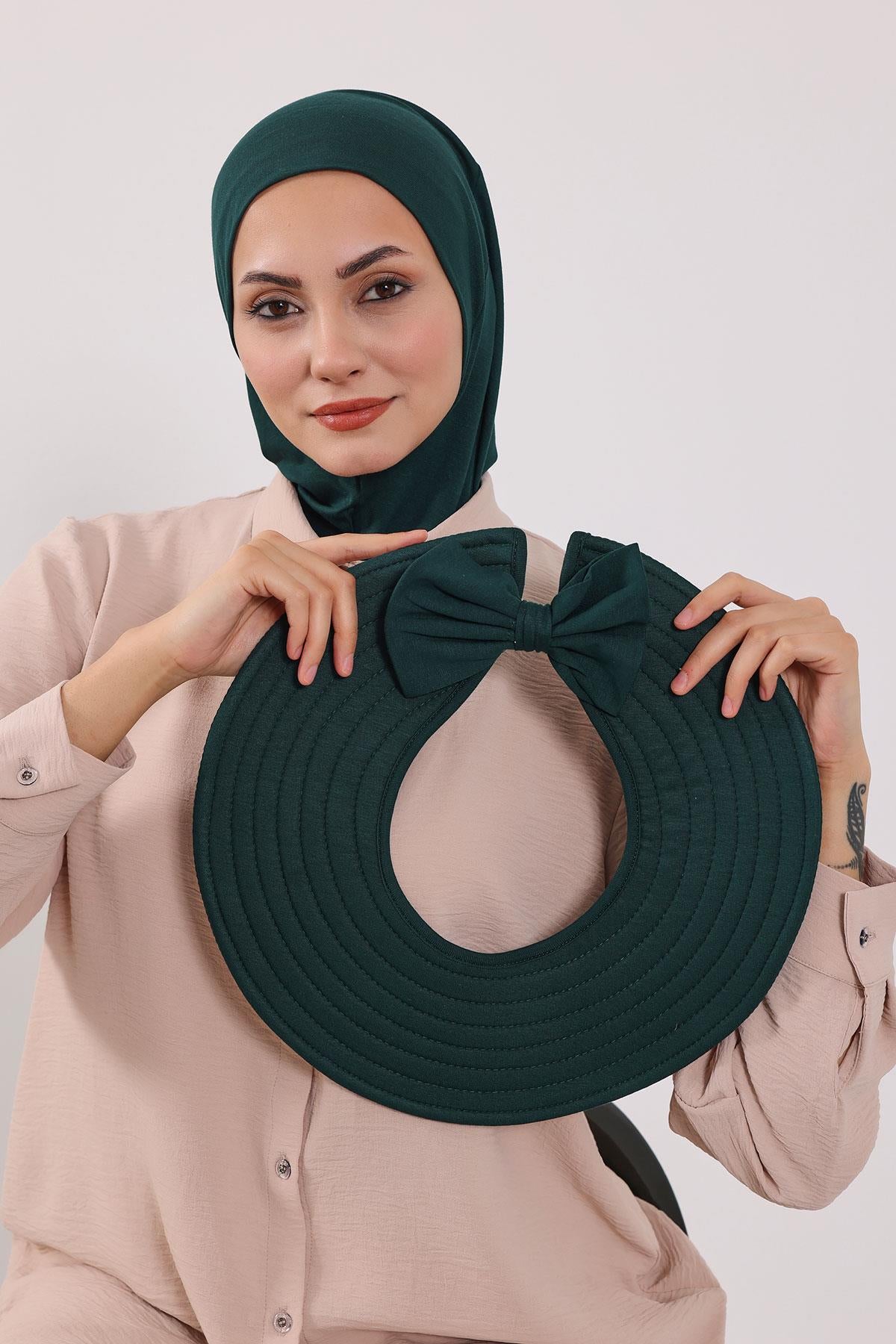 Çıkarılabilir Arkası Fiyonklu Şapkalı Ninja Bone Türban,S-5