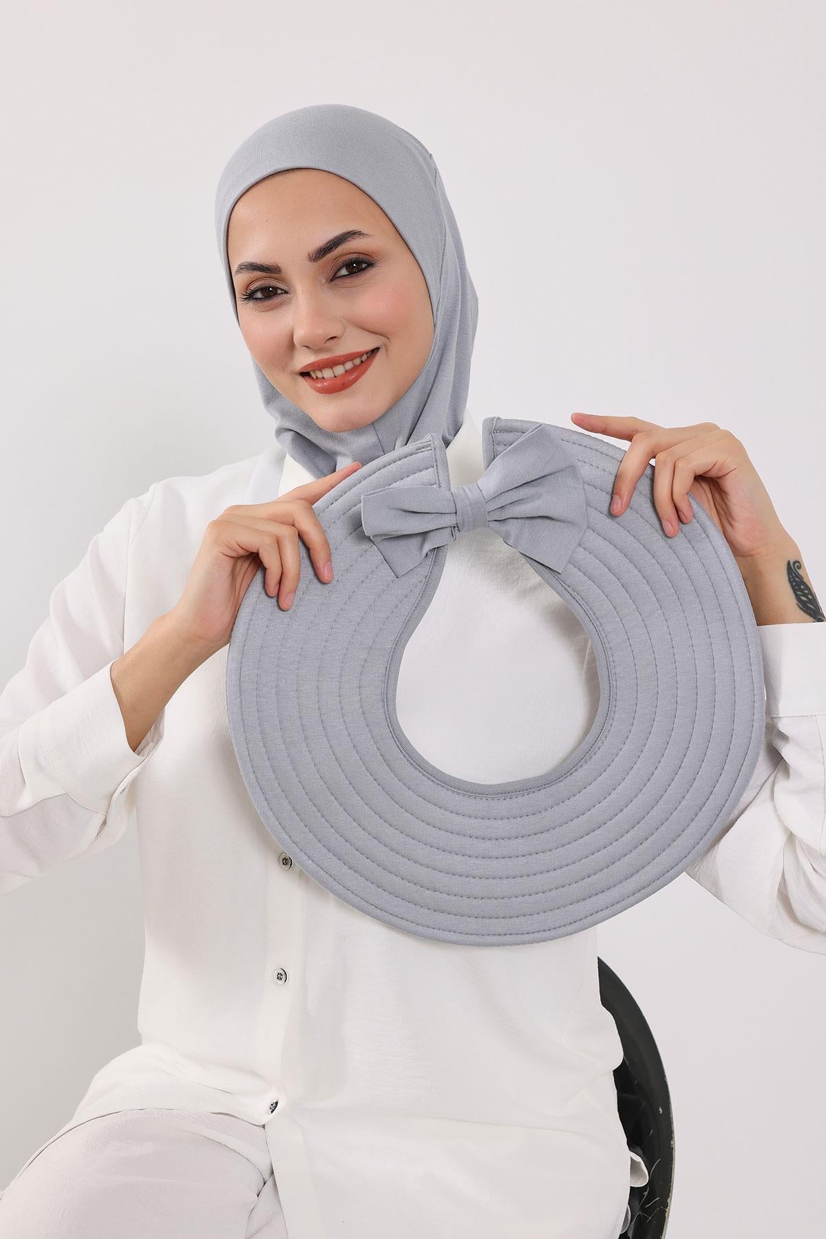 Çıkarılabilir Arkası Fiyonklu Şapkalı Ninja Bone Türban,S-5