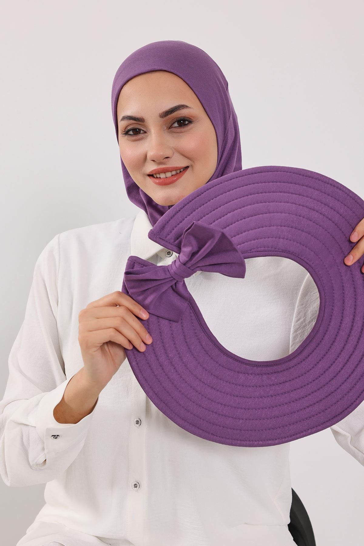 Çıkarılabilir Arkası Fiyonklu Şapkalı Ninja Bone Türban,S-5