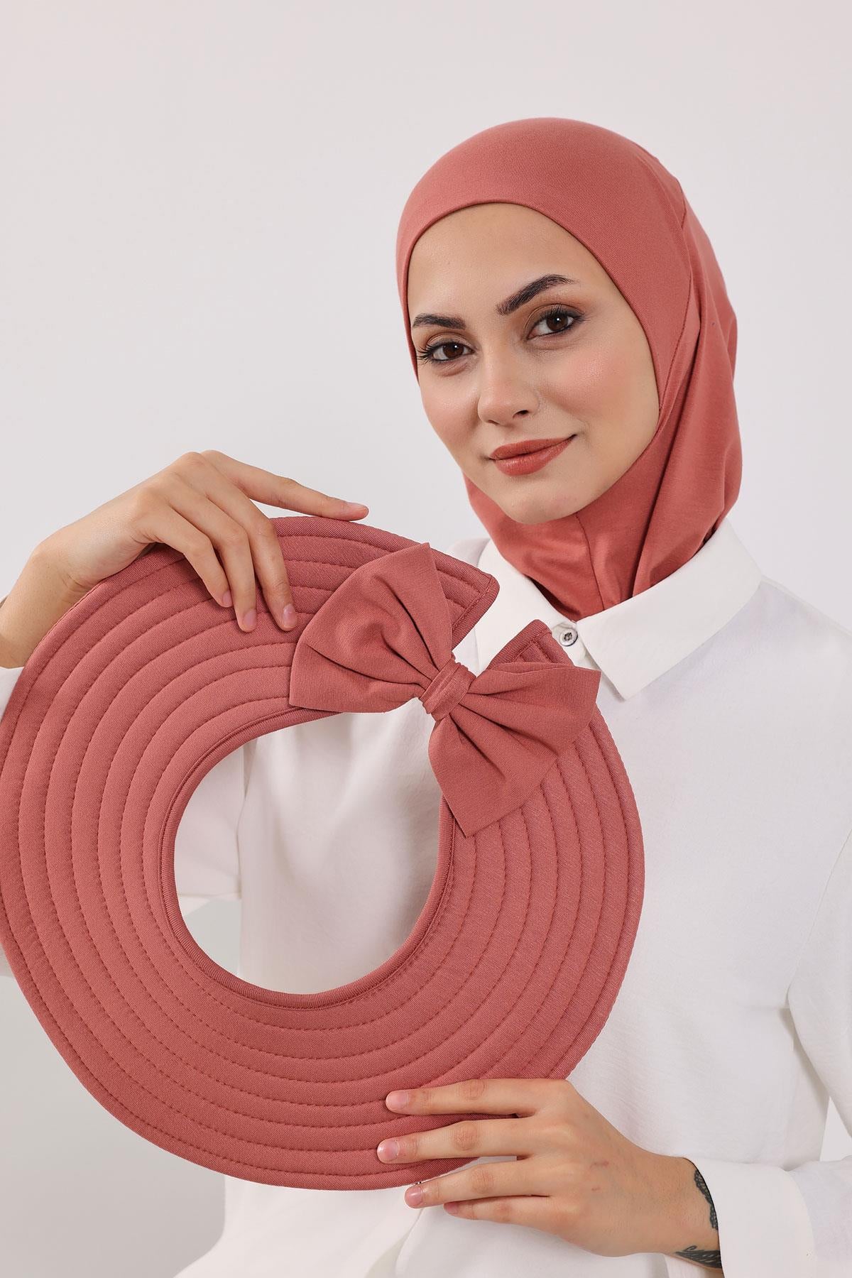 Çıkarılabilir Arkası Fiyonklu Şapkalı Ninja Bone Türban,S-5