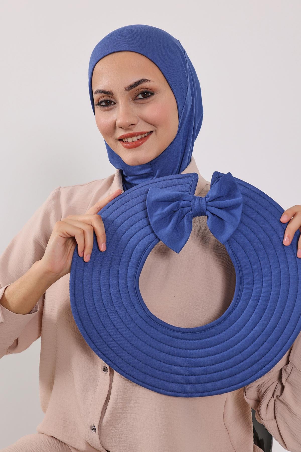 Çıkarılabilir Arkası Fiyonklu Şapkalı Ninja Bone Türban,S-5