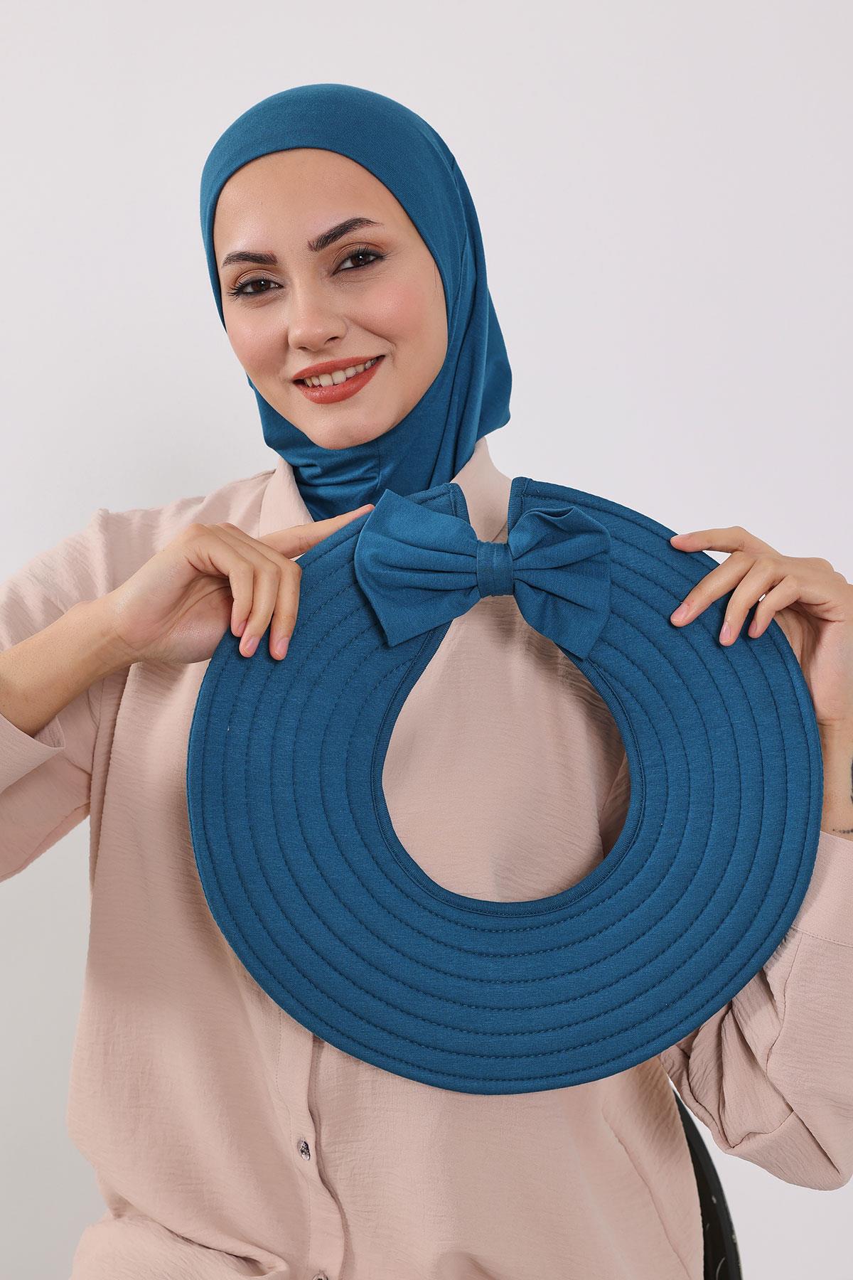 Çıkarılabilir Arkası Fiyonklu Şapkalı Ninja Bone Türban,S-5