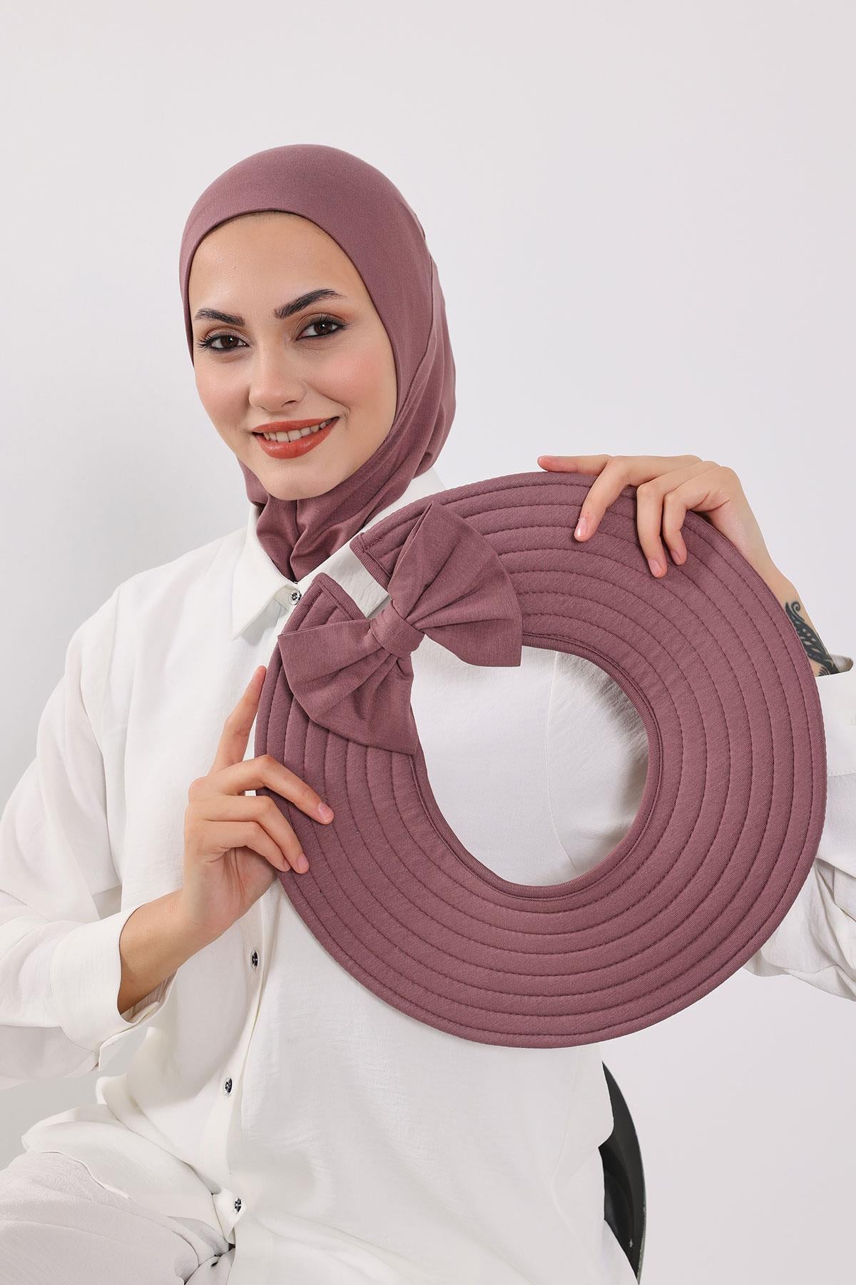 Çıkarılabilir Arkası Fiyonklu Şapkalı Ninja Bone Türban,S-5