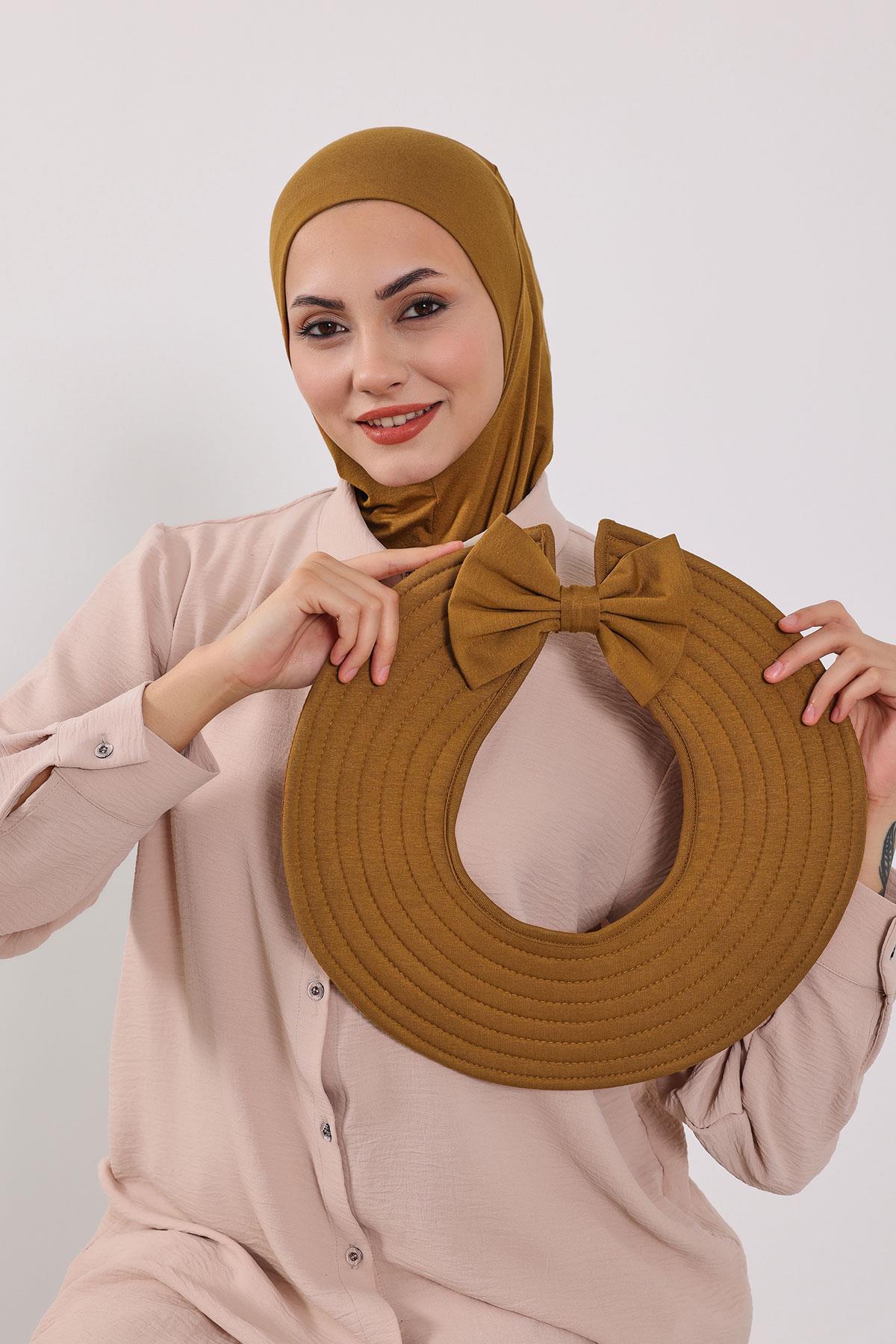 Çıkarılabilir Arkası Fiyonklu Şapkalı Ninja Bone Türban,S-5