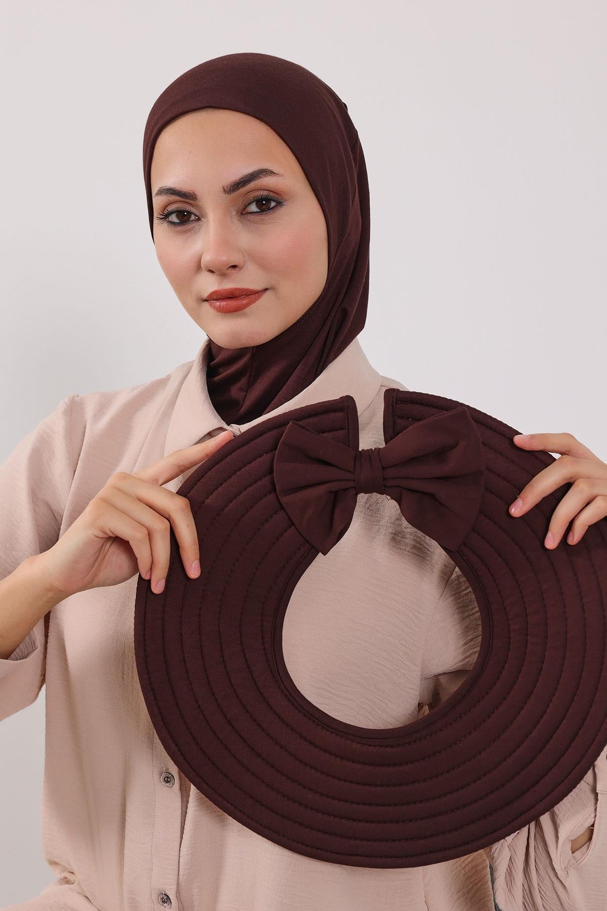 Çıkarılabilir Arkası Fiyonklu Şapkalı Ninja Bone Türban,S-5