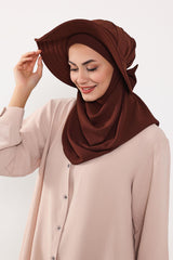 Çıkarılabilir Arkası Fiyonklu Şapkalı Pratik Şal Türban,SS-2A