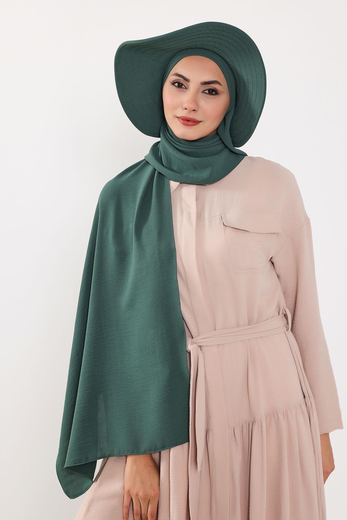 Çıkarılabilir Arkası Fiyonklu Şapkalı Pratik Şal Türban,SS-2A