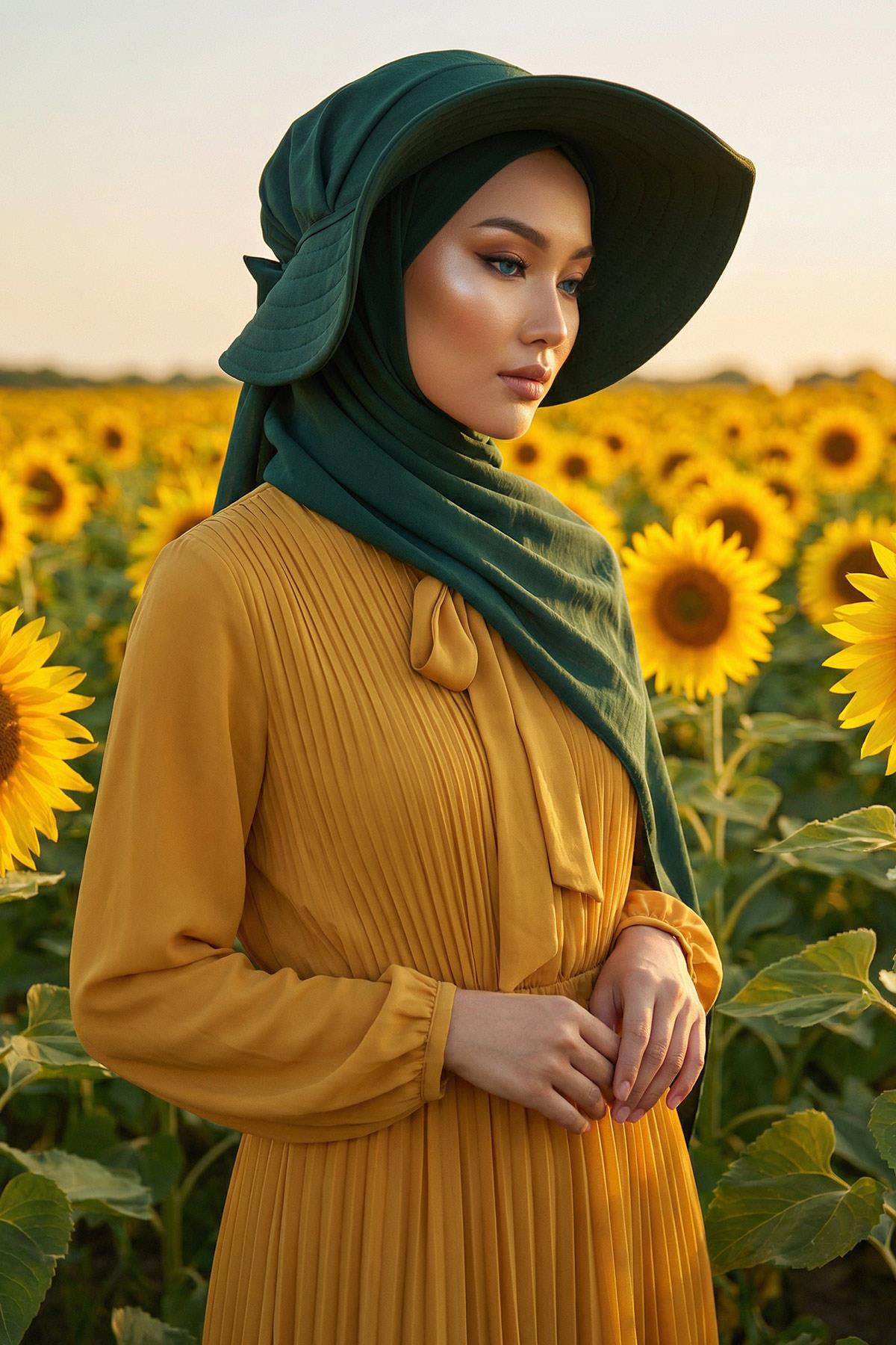 Çıkarılabilir Arkası Fiyonklu Şapkalı Pratik Şal Türban,SS-2A