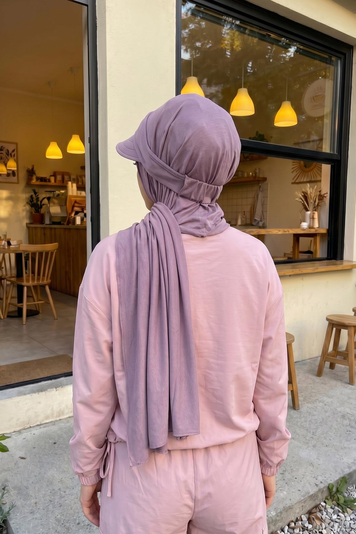 Çıkarılabilir, Ayarlanabilir Siperlikli Kaymaz Pratik Penye Şal,SPS-1