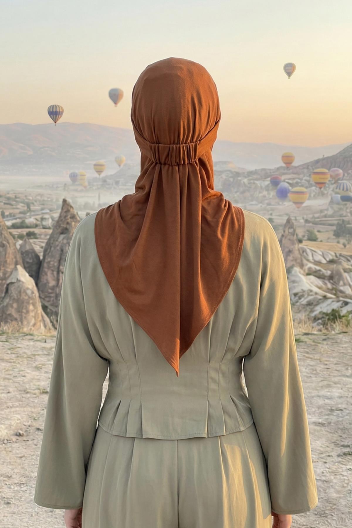 Çıkarılabilir, Ayarlanabilir Siperlikli Kaymaz Pratik Penye Şal,SPS-2