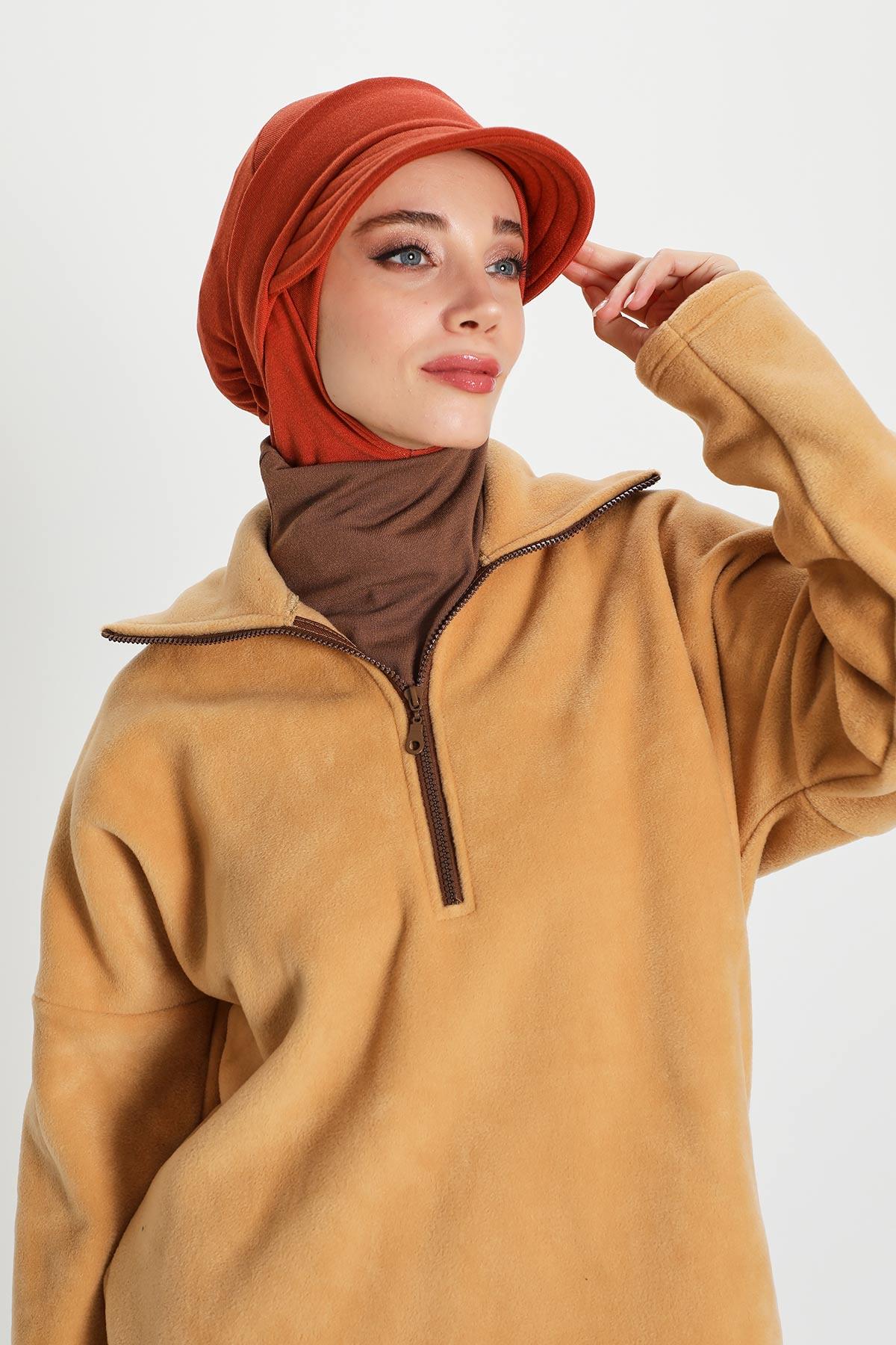 Çıkarılabilir Siperlikli Kışlık Türban,B-82RB