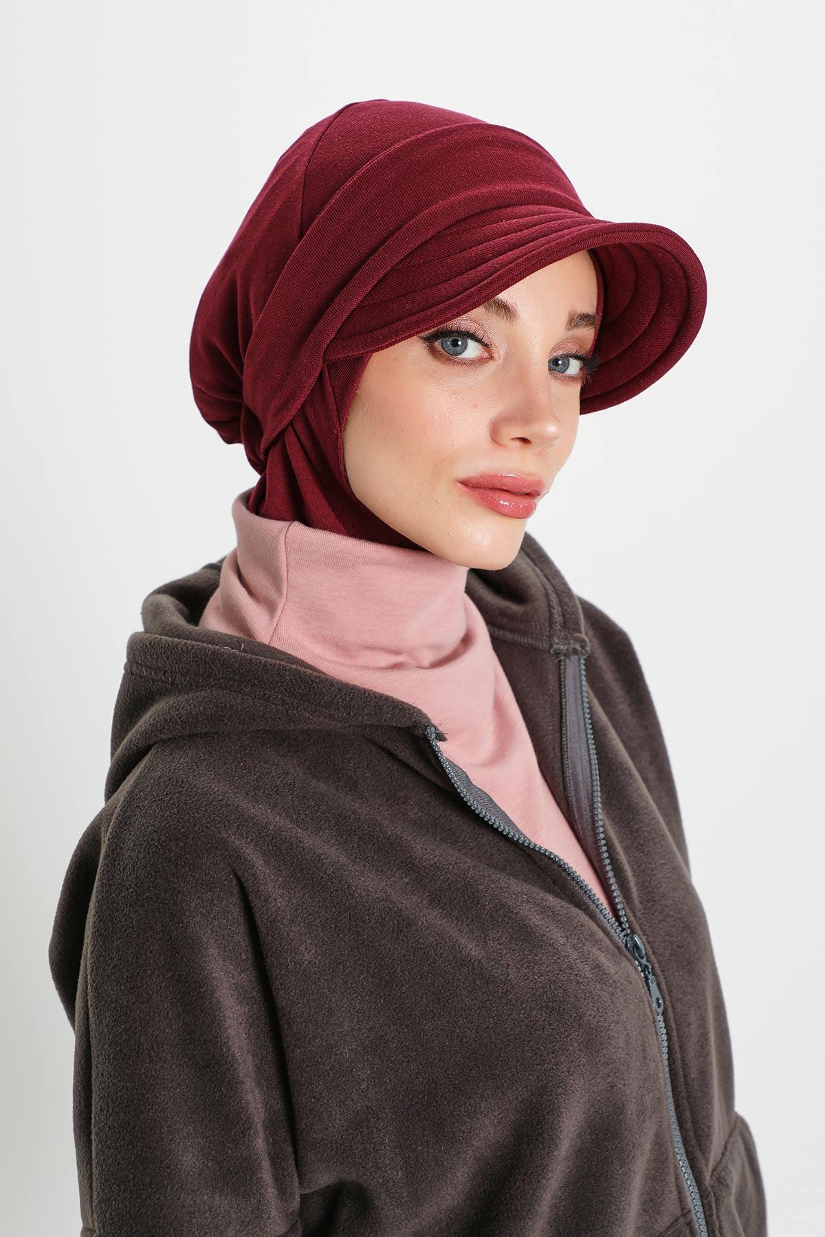 Çıkarılabilir Siperlikli Kışlık Türban,B-82RB