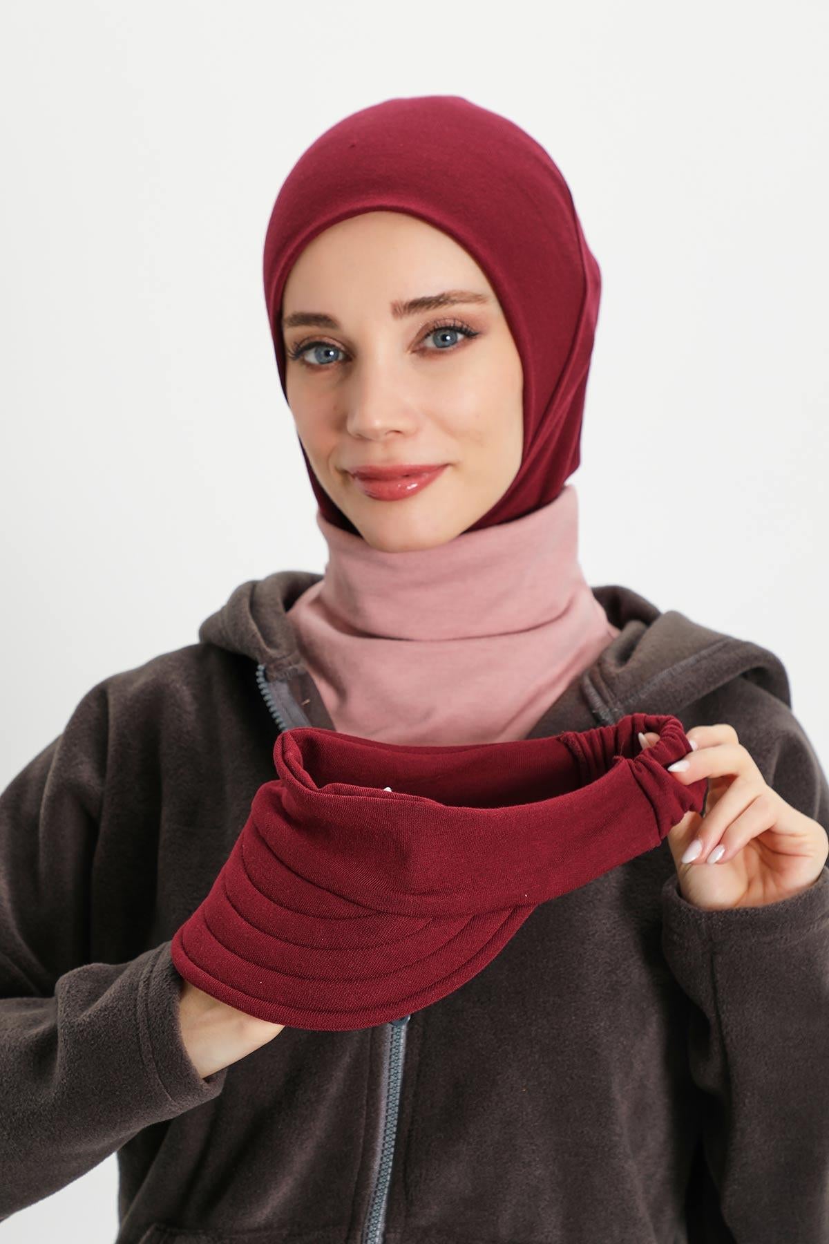 Çıkarılabilir Siperlikli Kışlık Türban,B-82RB