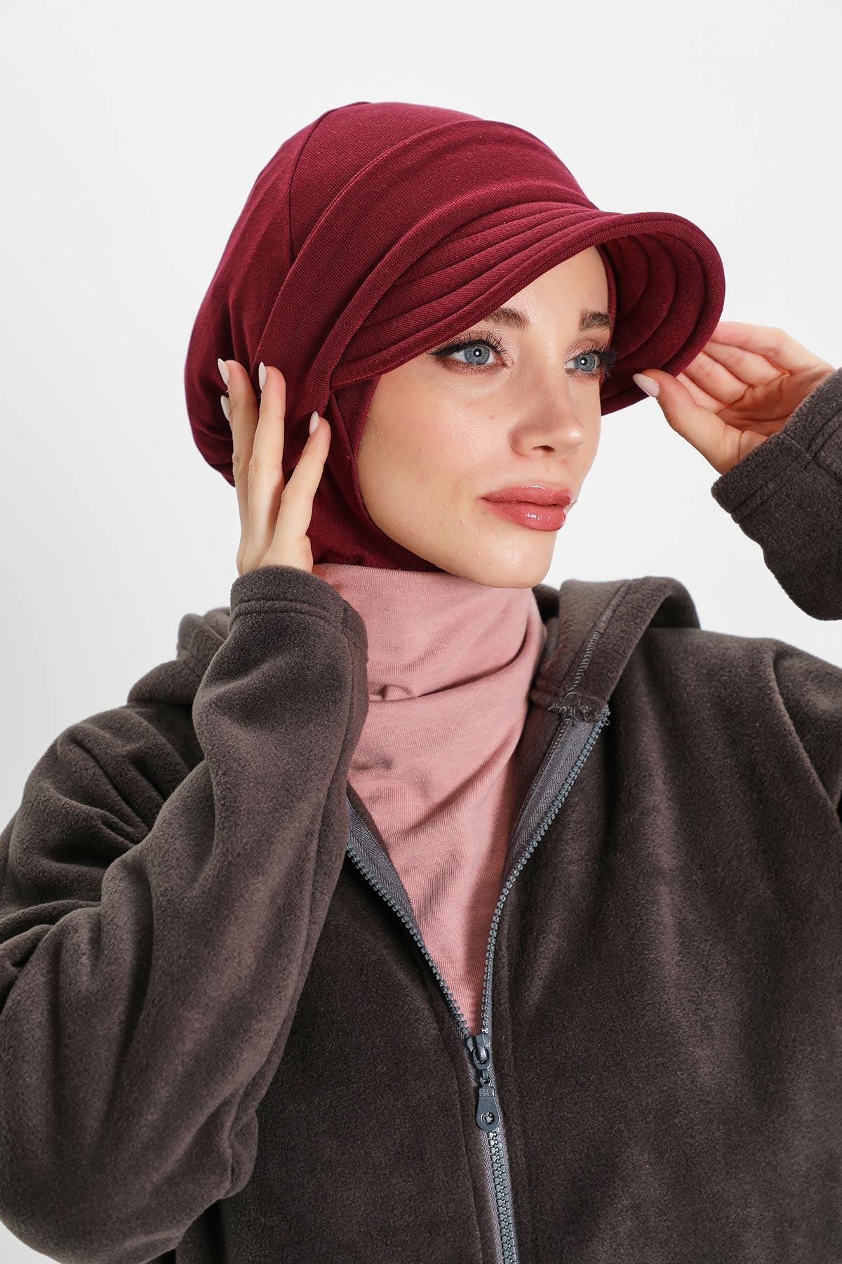 Çıkarılabilir Siperlikli Kışlık Türban,B-82RB