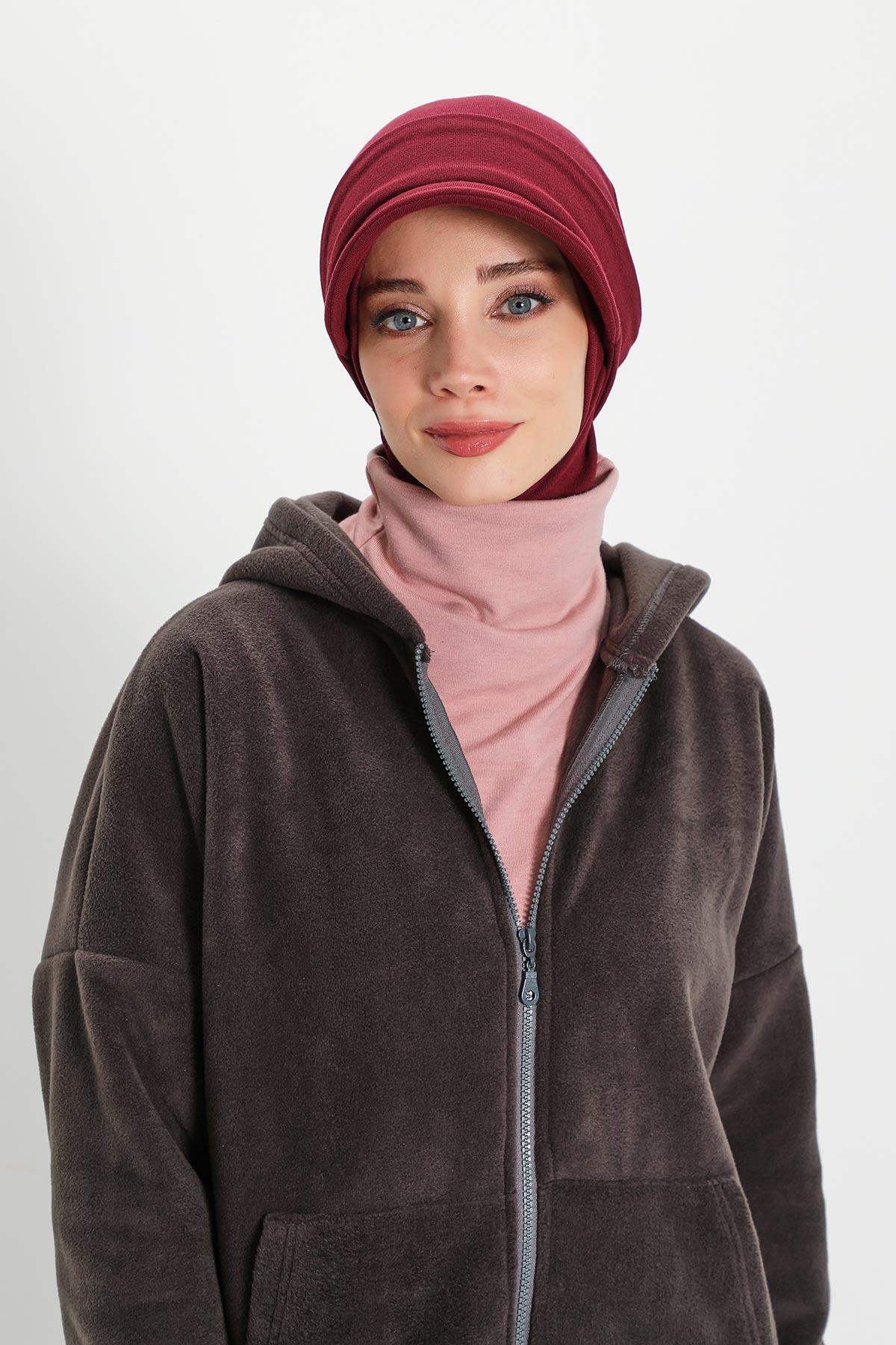 Çıkarılabilir Siperlikli Kışlık Türban,B-82RB