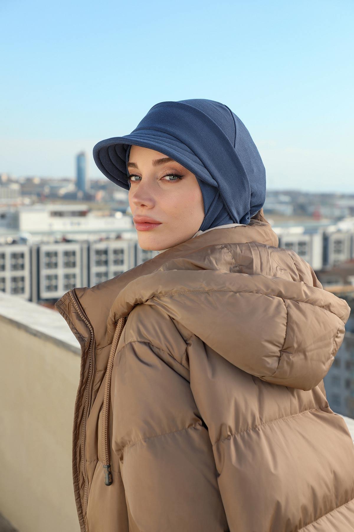 Çıkarılabilir Siperlikli Kışlık Türban,B-82RB