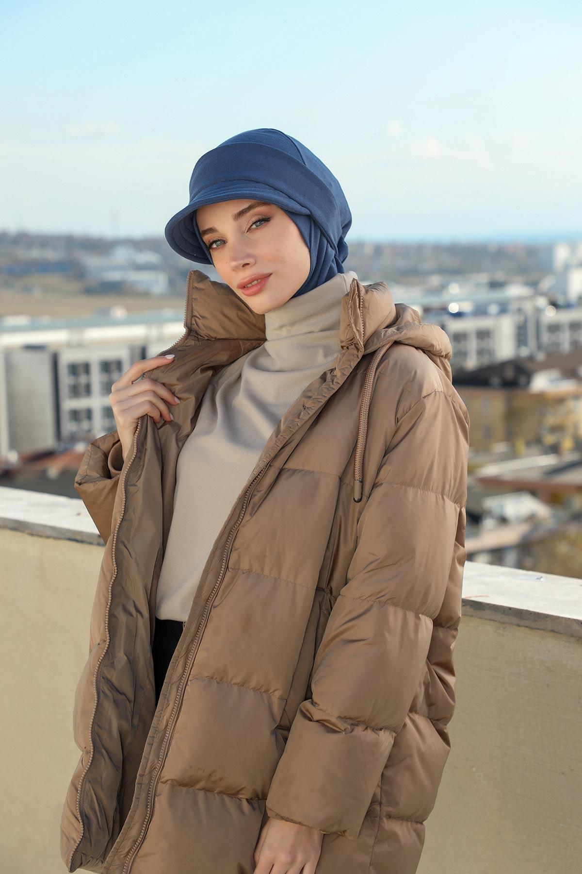 Çıkarılabilir Siperlikli Kışlık Türban,B-82RB