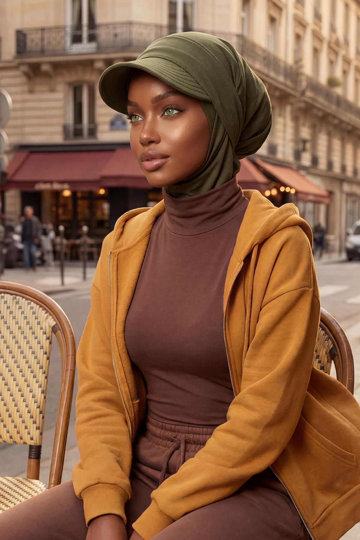 Çıkarılabilir Siperlikli Tesettür Bone,B-82