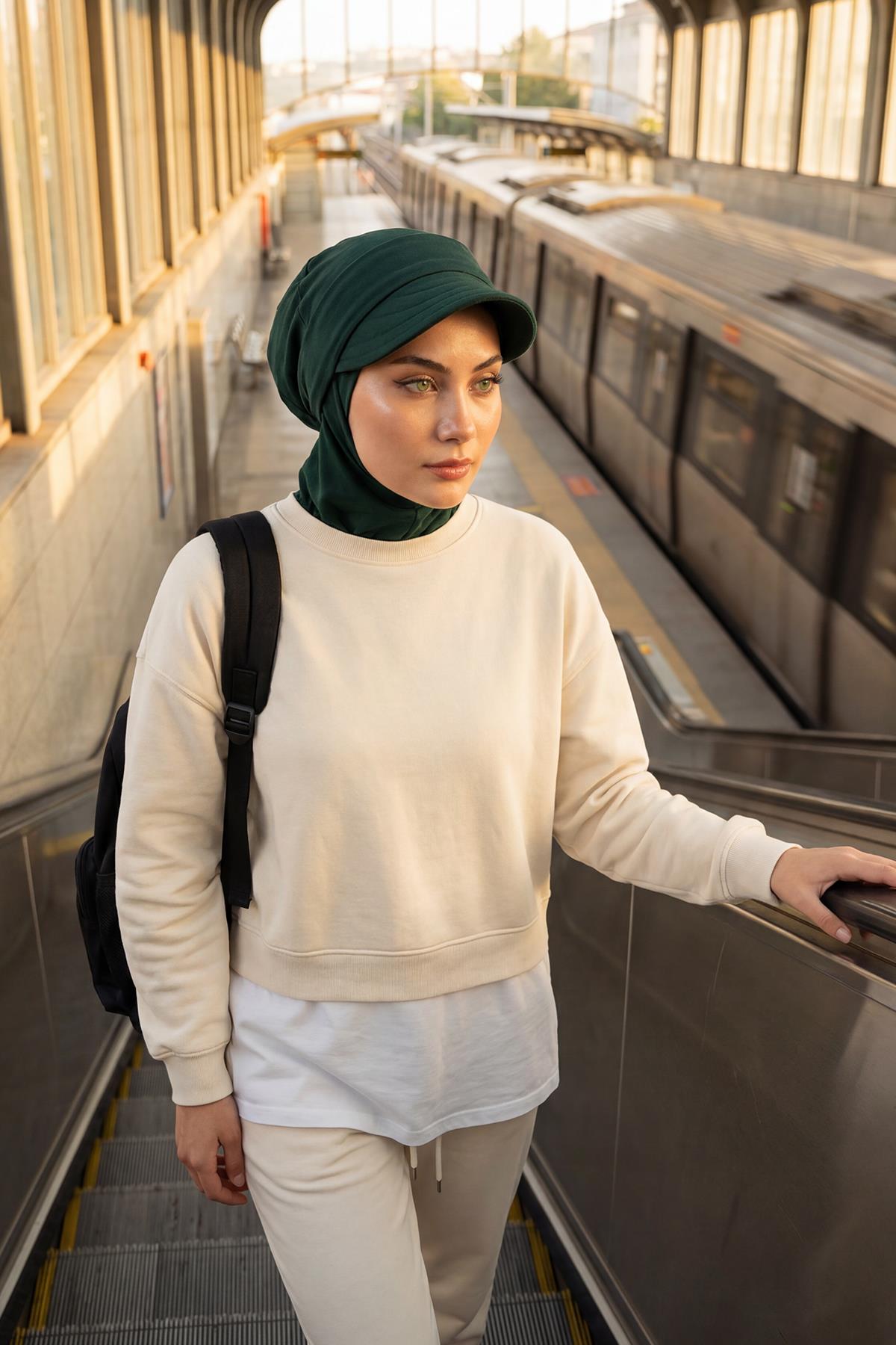 Çıkarılabilir Siperlikli Tesettür Bone,B-82