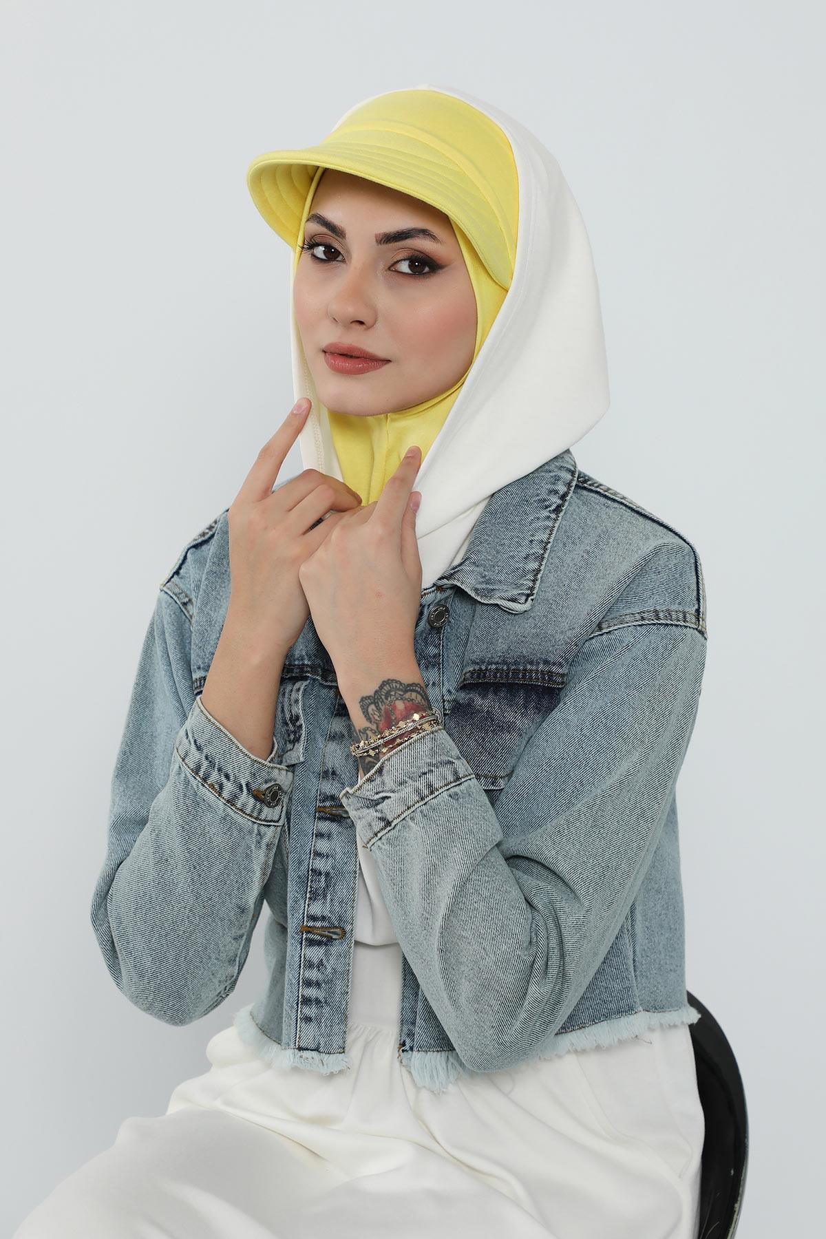 Çıkarılabilir Siperlikli Tesettür Bone,B-82