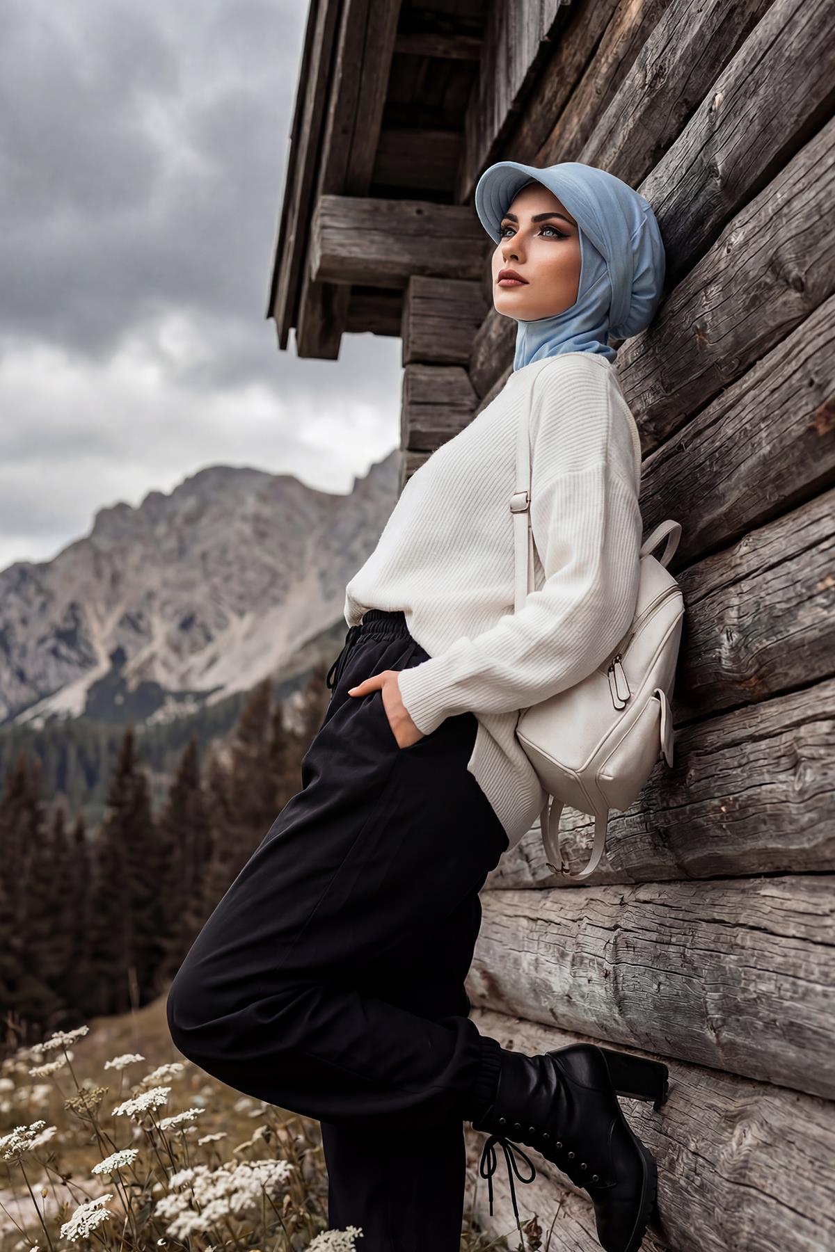 Çıkarılabilir Siperlikli Tesettür Bone,B-82