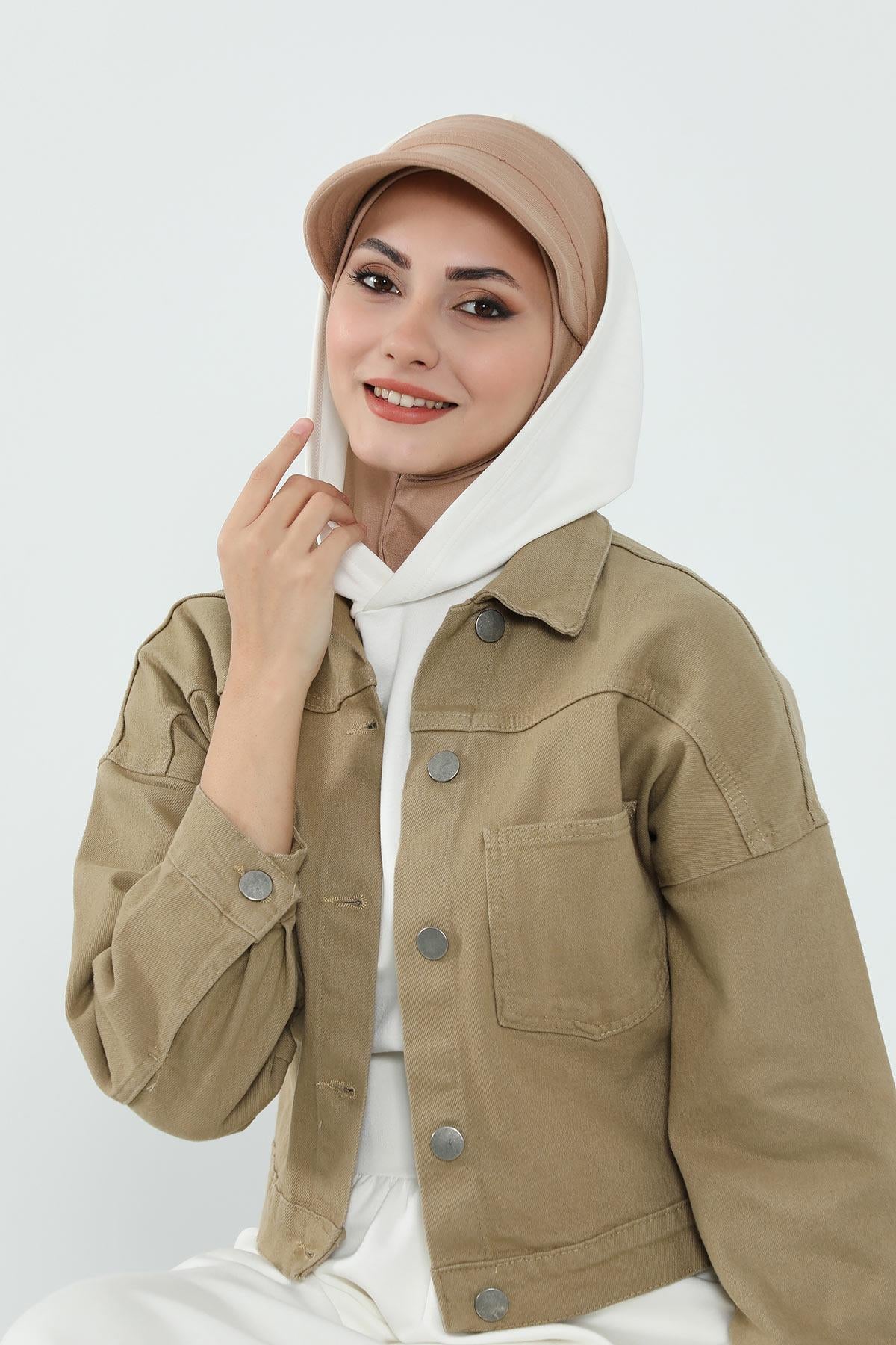 Çıkarılabilir Siperlikli Tesettür Bone,B-82