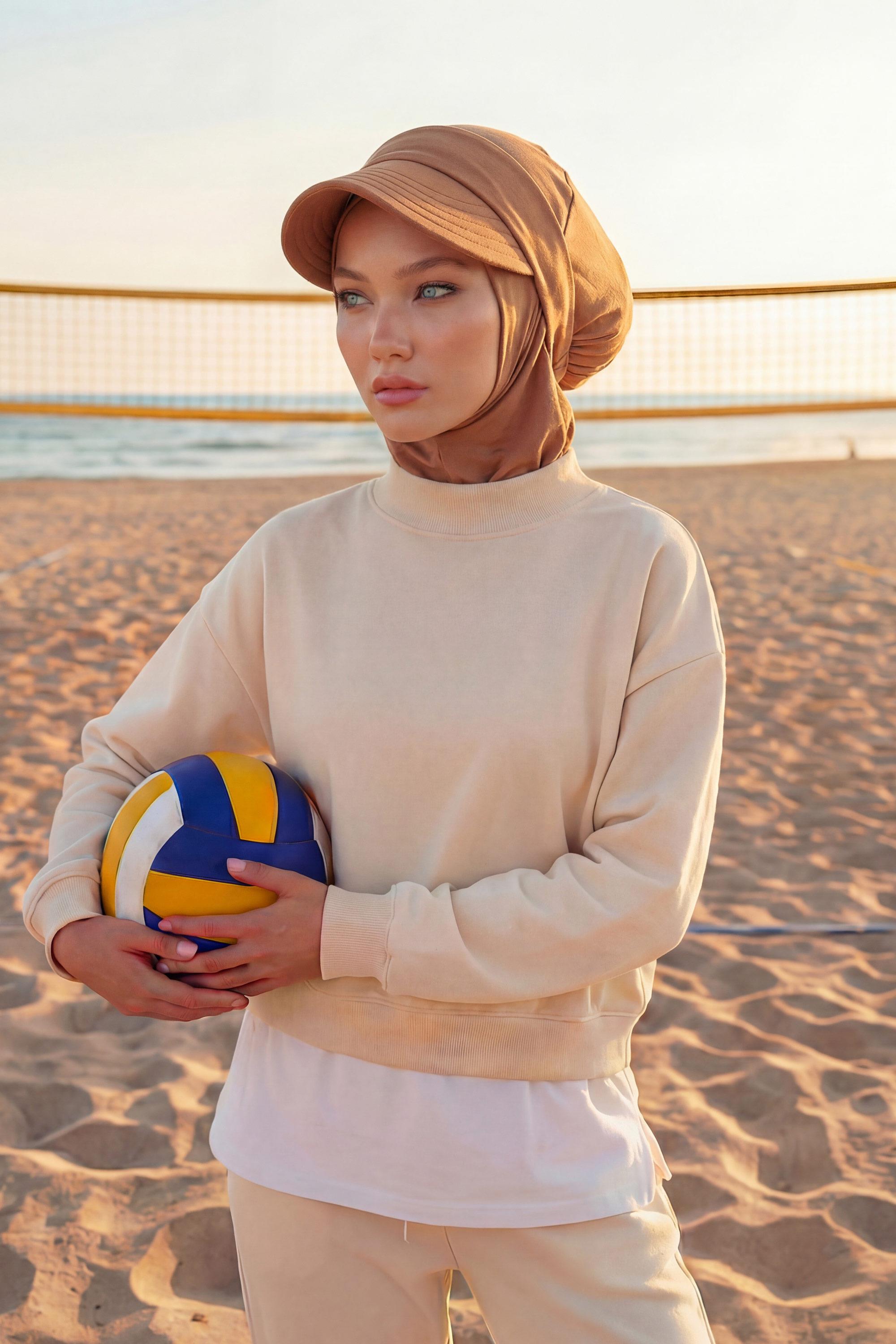 Çıkarılabilir Siperlikli Tesettür Bone,B-82