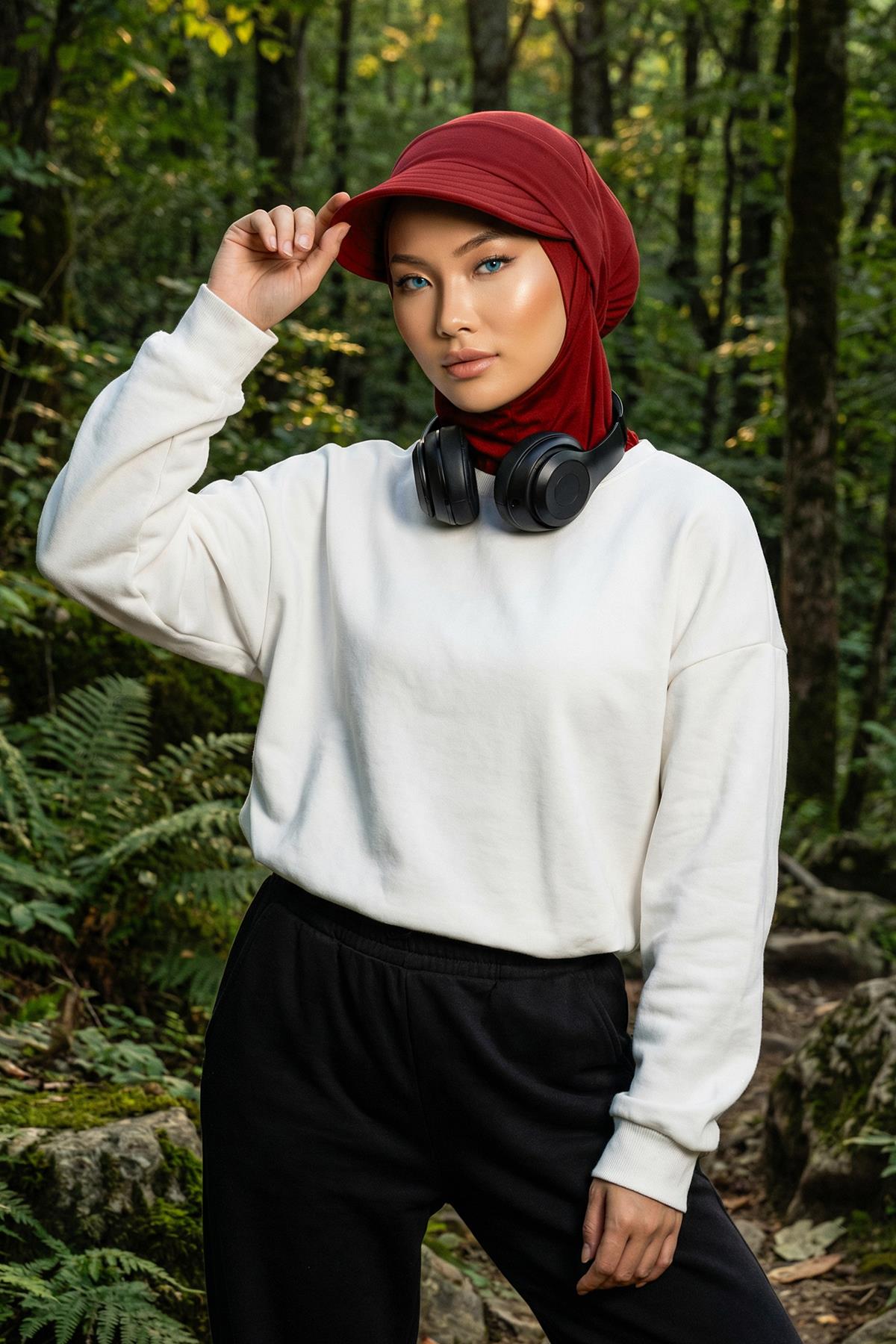 Çıkarılabilir Siperlikli Tesettür Bone,B-82