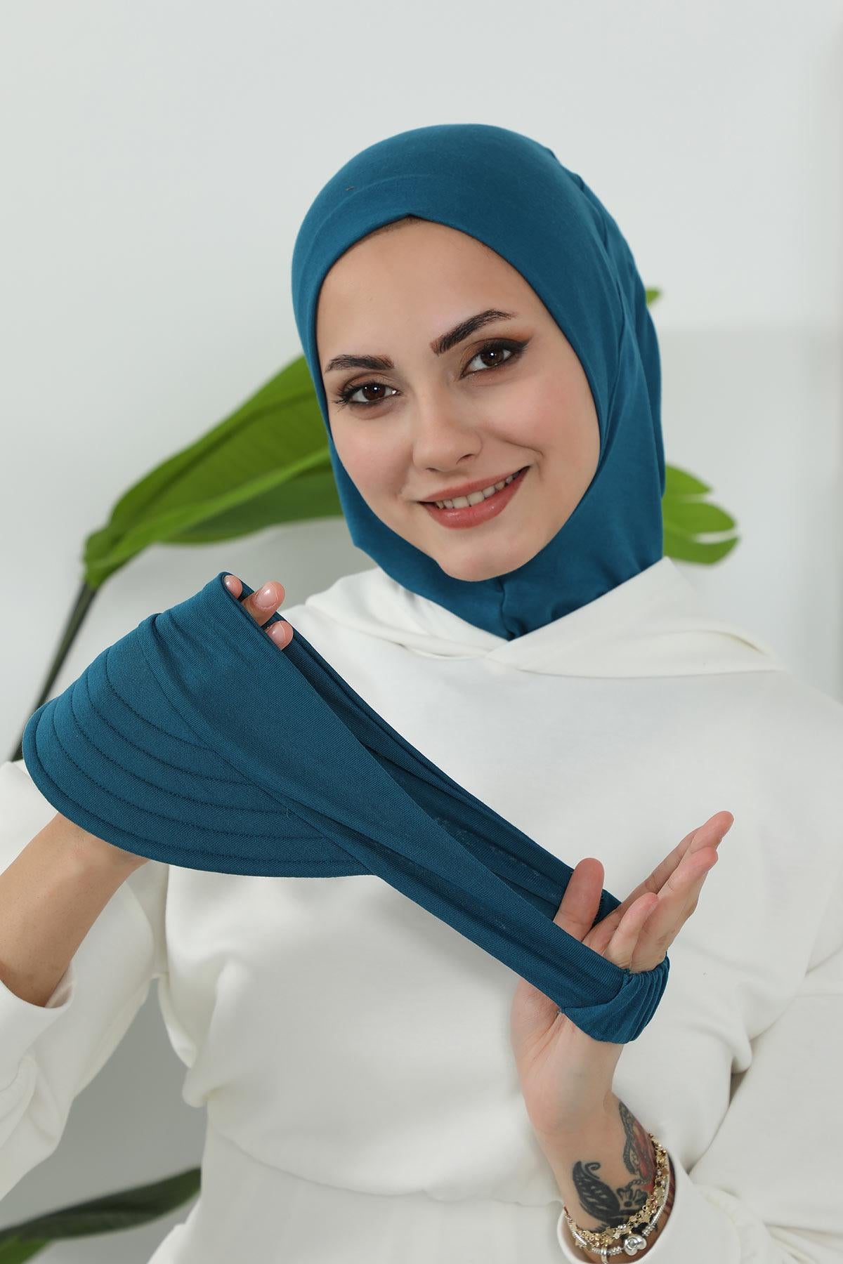 Çıkarılabilir Siperlikli Tesettür Bone,B-82