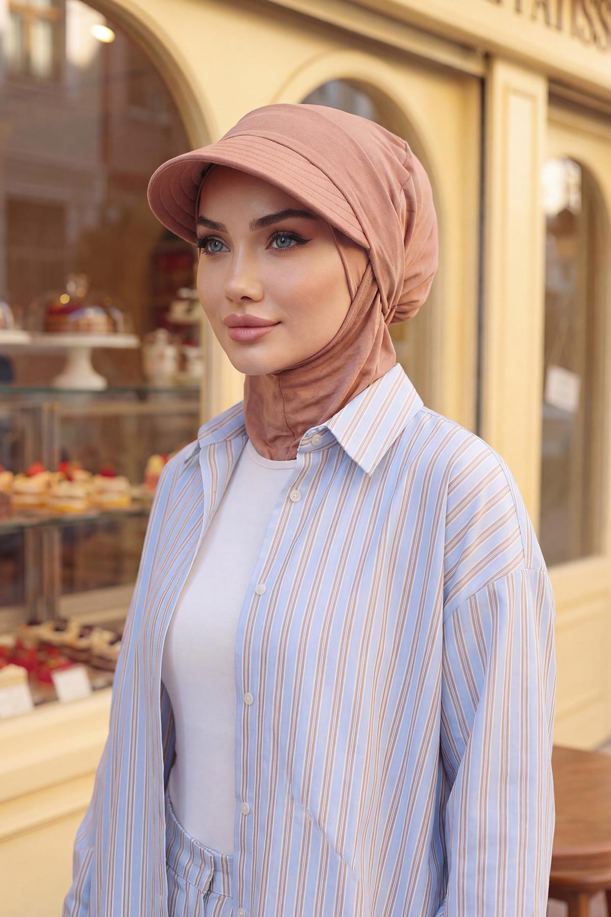 Çıkarılabilir Siperlikli Tesettür Bone,B-82