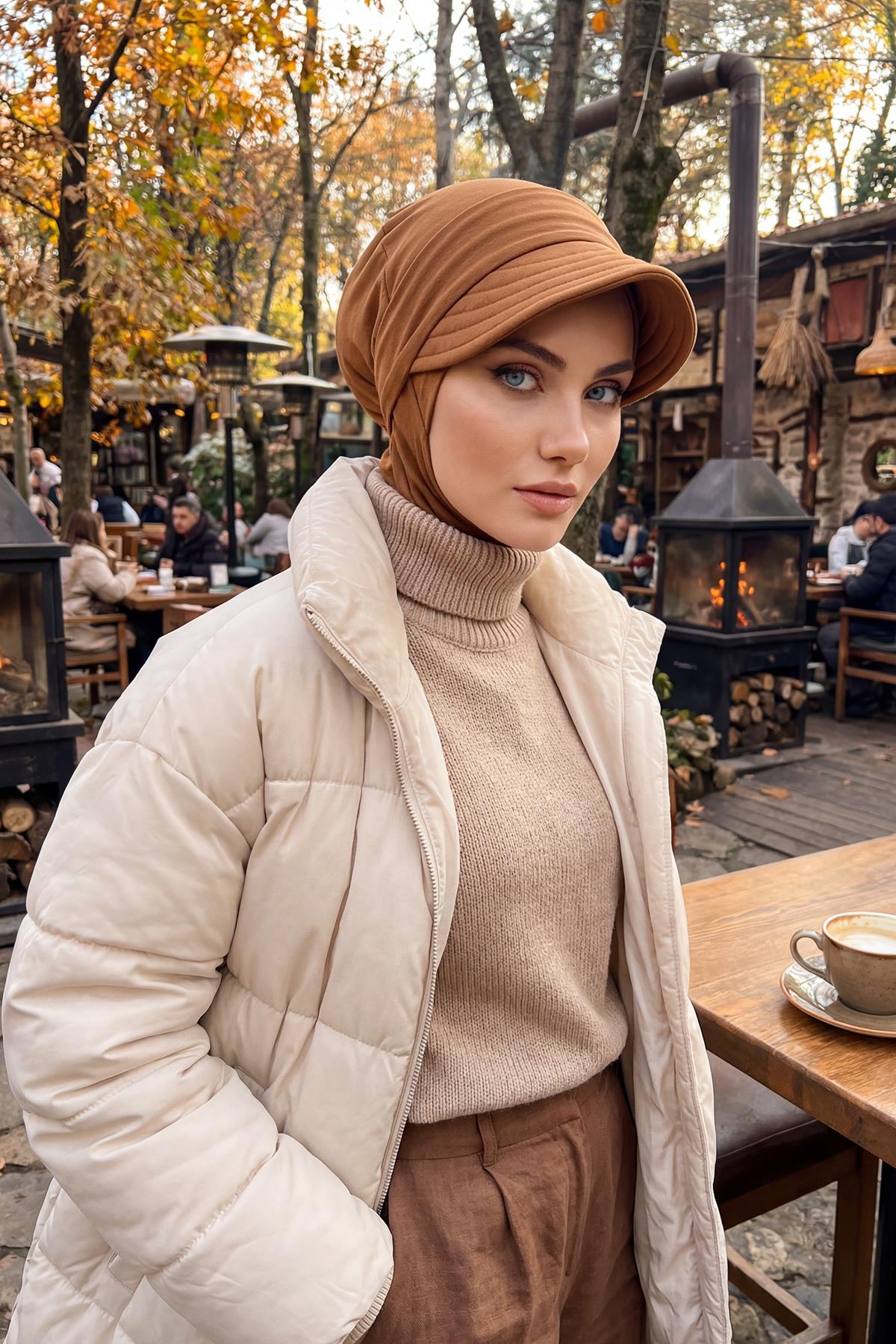 Çıkarılabilir Siperlikli Tesettür Bone,B-82