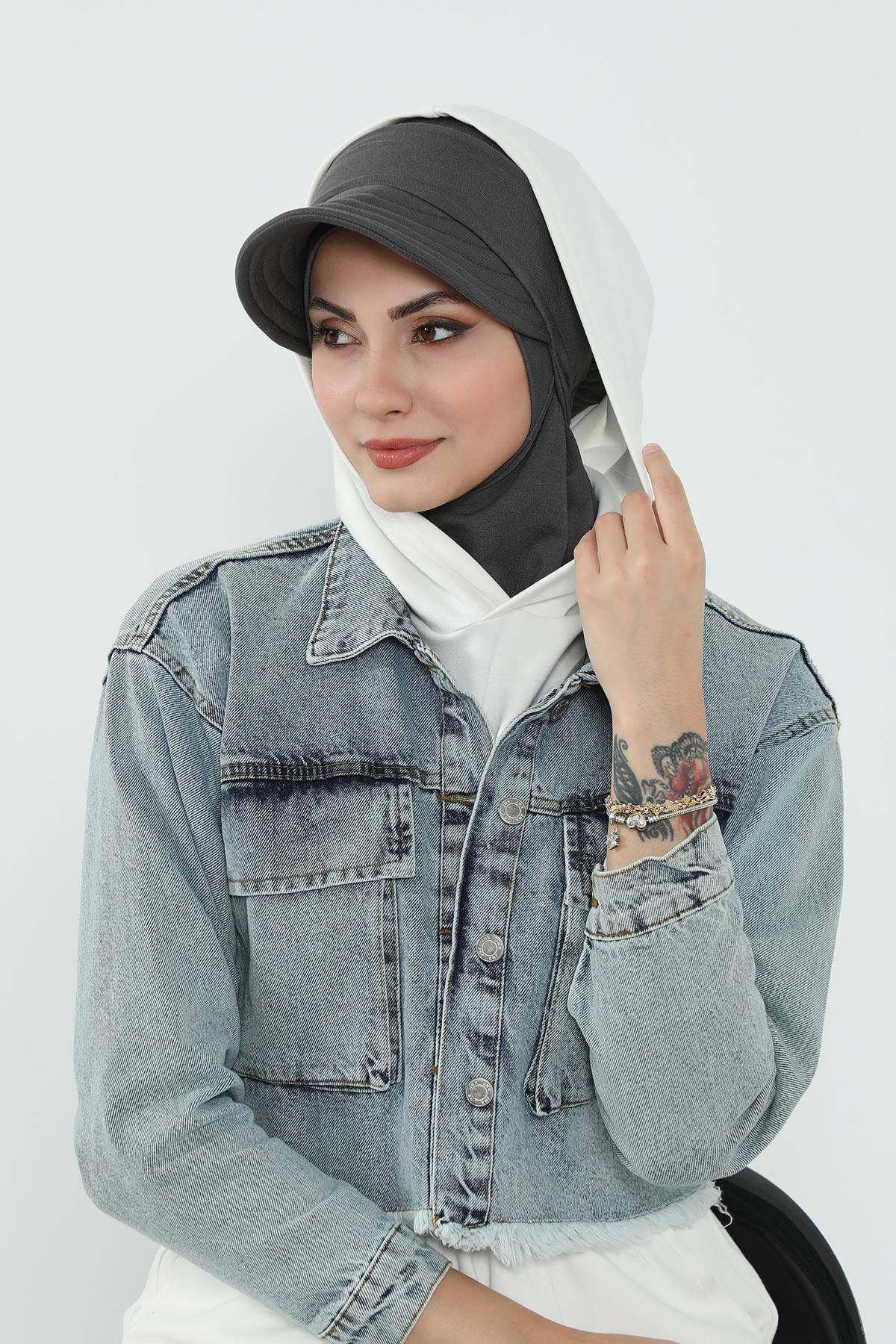 Çıkarılabilir Siperlikli Tesettür Bone,B-82