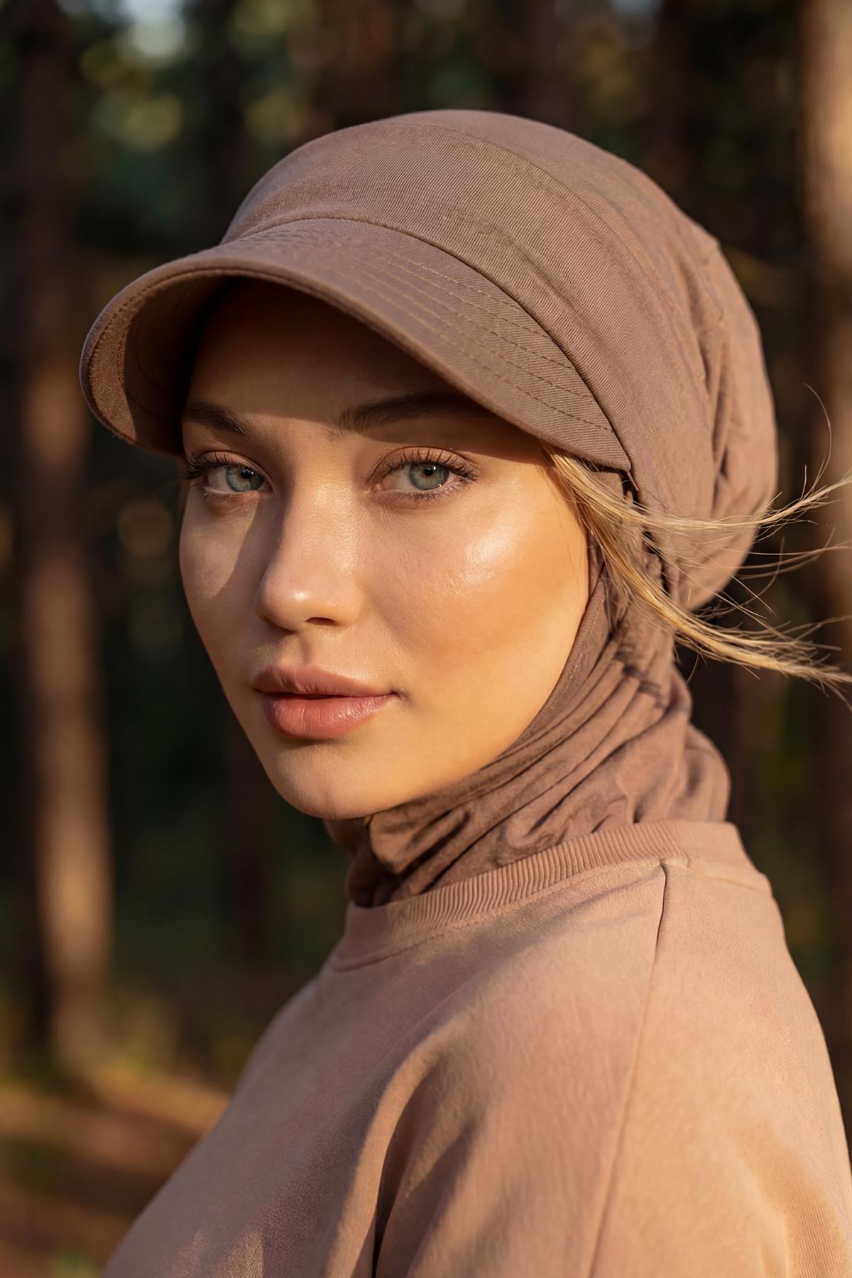 Çıkarılabilir Siperlikli Tesettür Bone,B-82