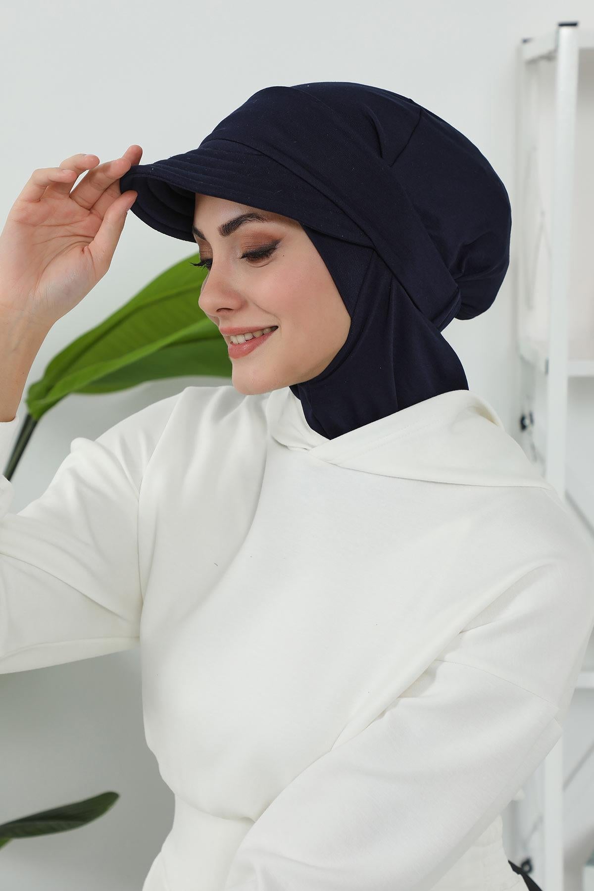 Çıkarılabilir Siperlikli Tesettür Bone,B-82