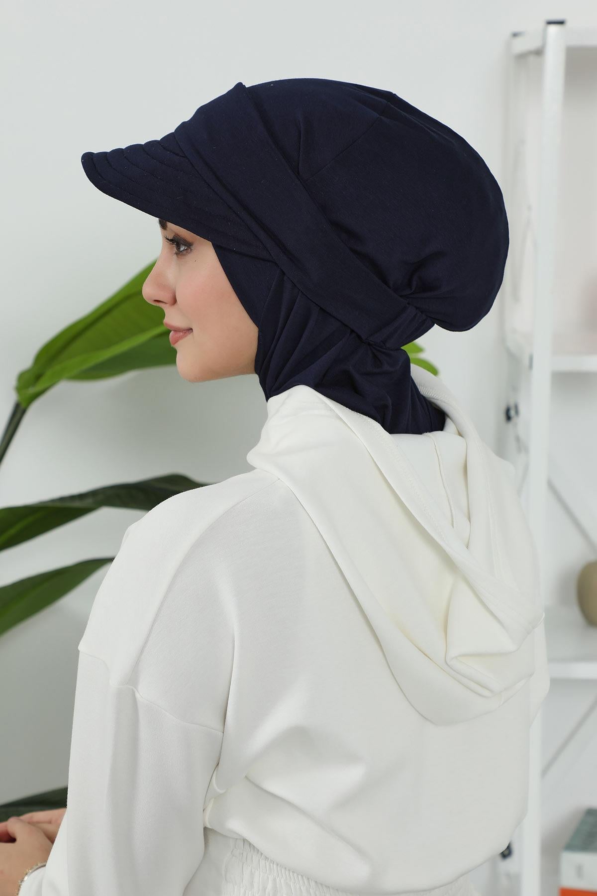Çıkarılabilir Siperlikli Tesettür Bone,B-82