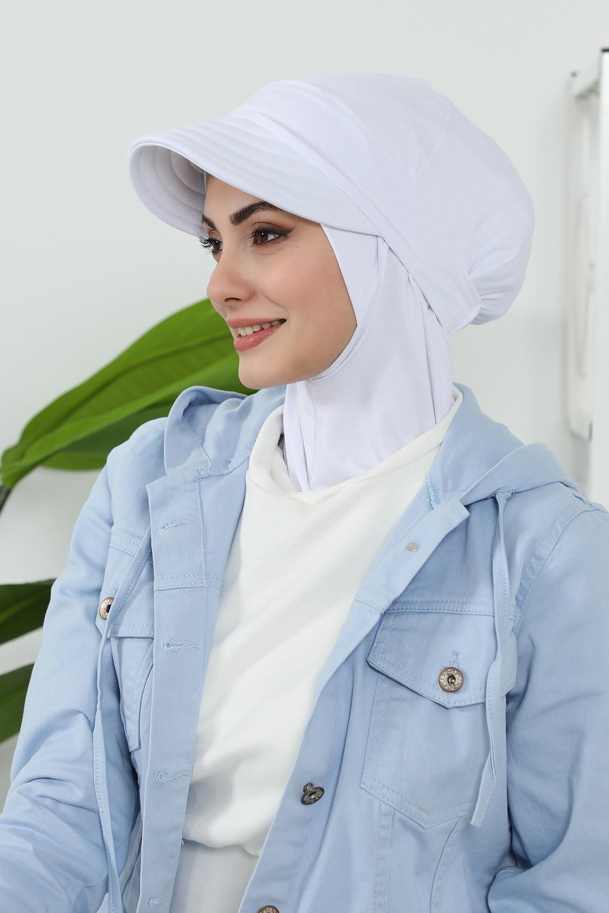 Çıkarılabilir Siperlikli Tesettür Bone,B-82