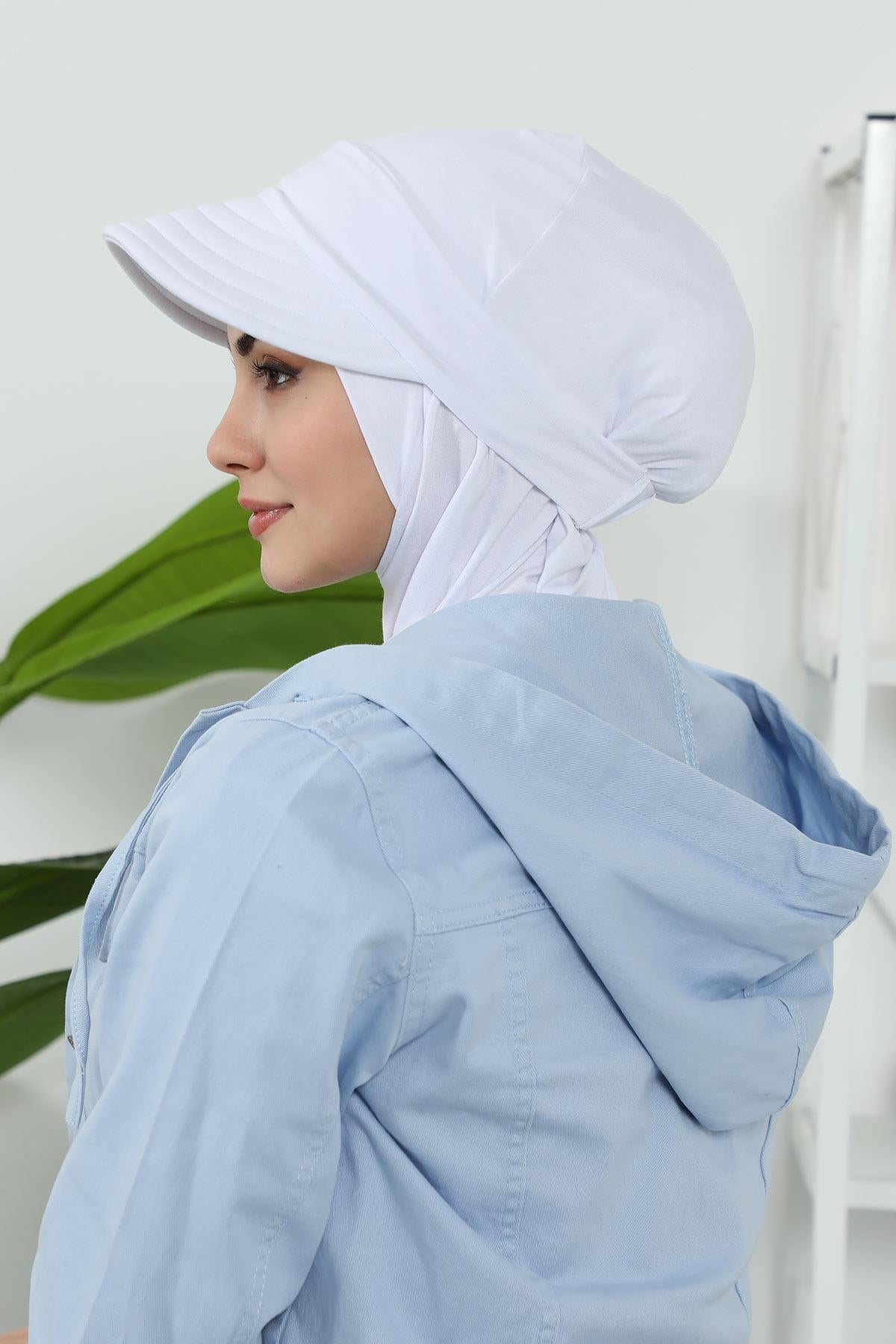 Çıkarılabilir Siperlikli Tesettür Bone,B-82